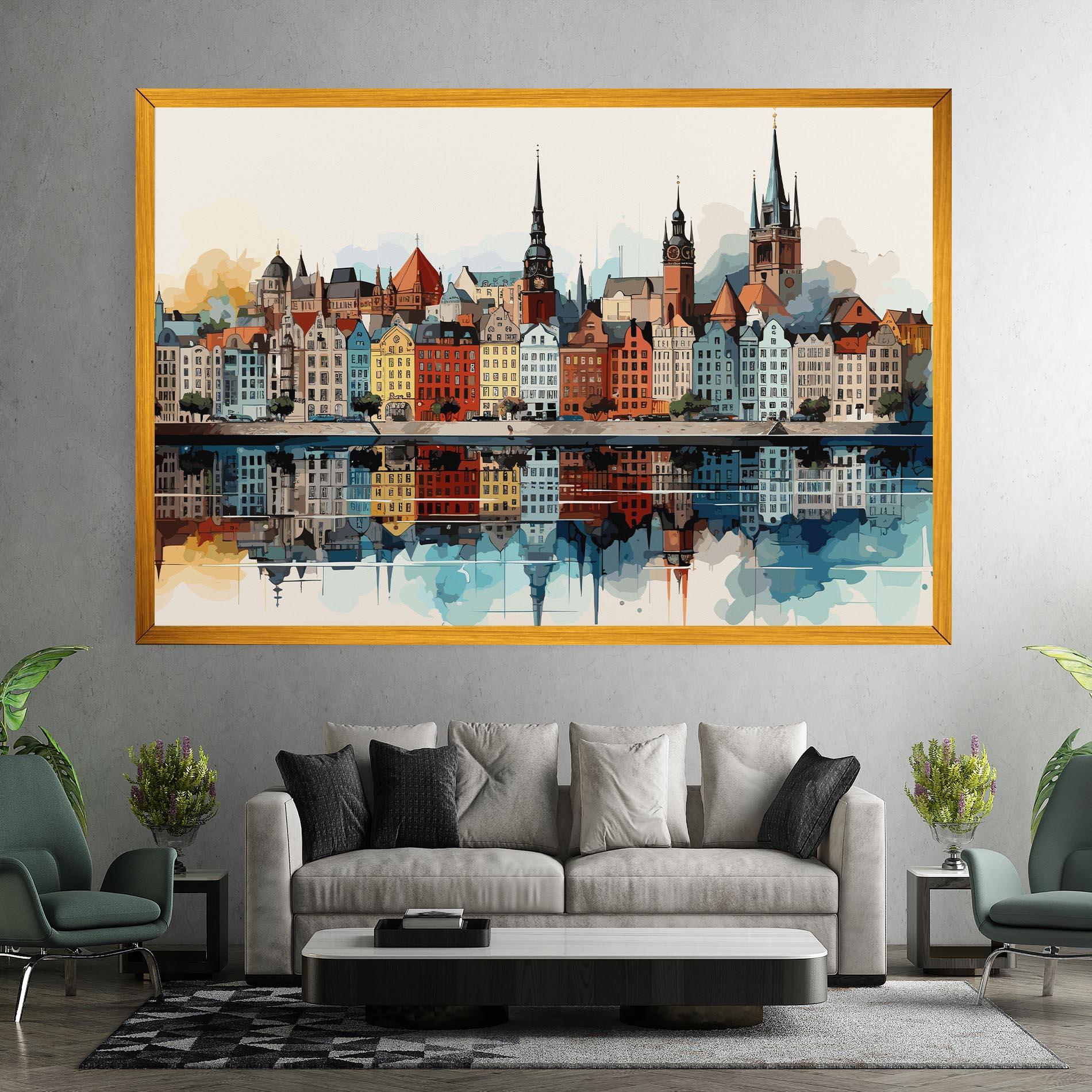 Vászonkép German Buildings mockup 7