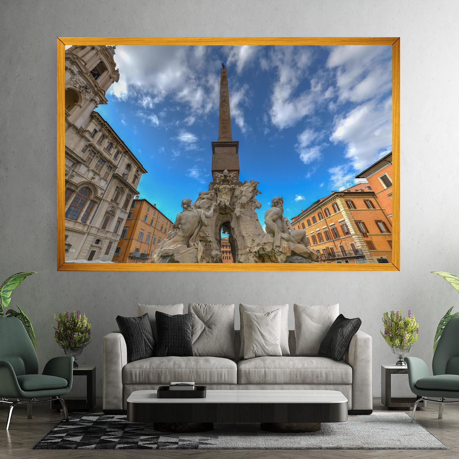 Vászonkép Piazza Navona Italy mockup 7