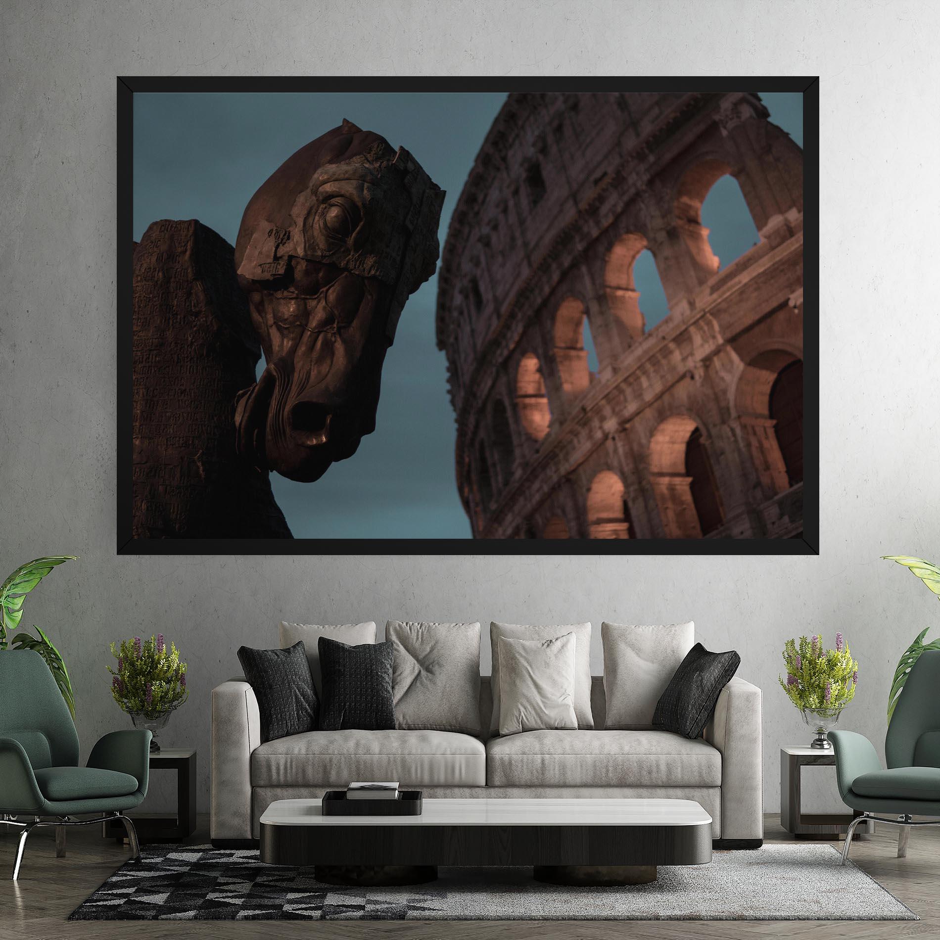 Vászonkép Colosseum Horse mockup 7