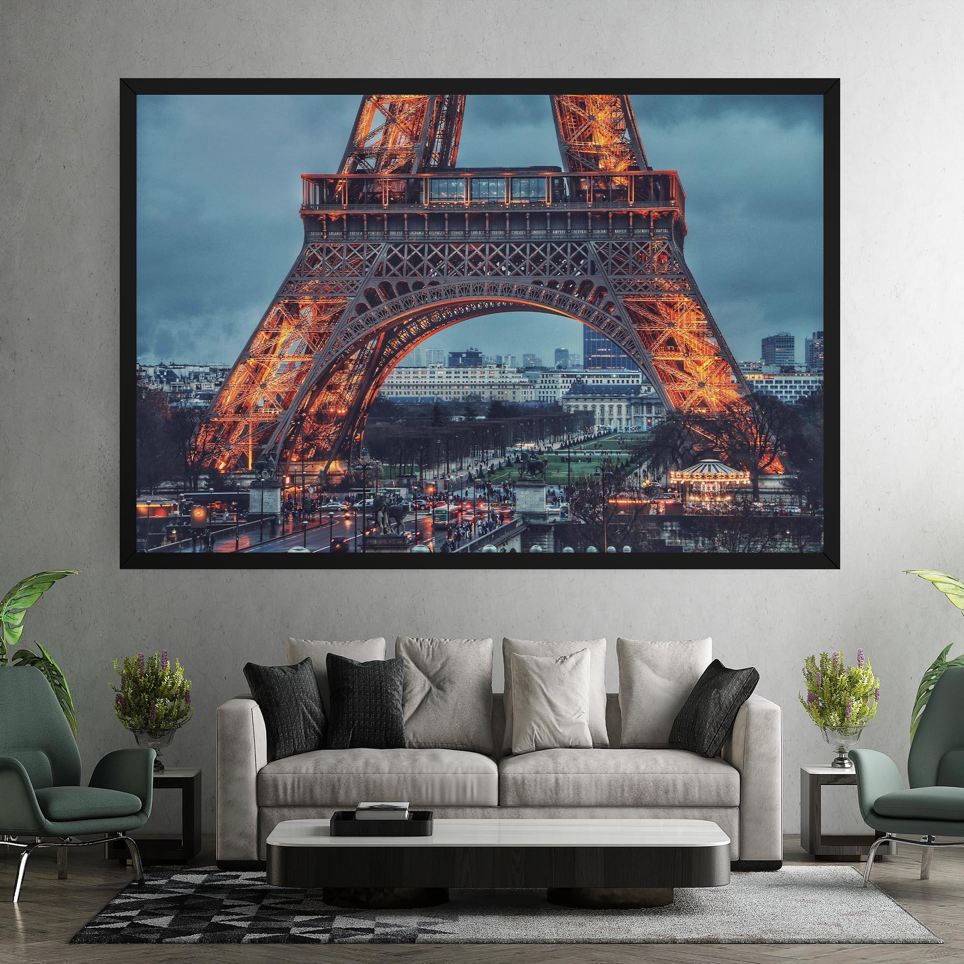 Vászonkép Eiffel Tower Lights mockup 7