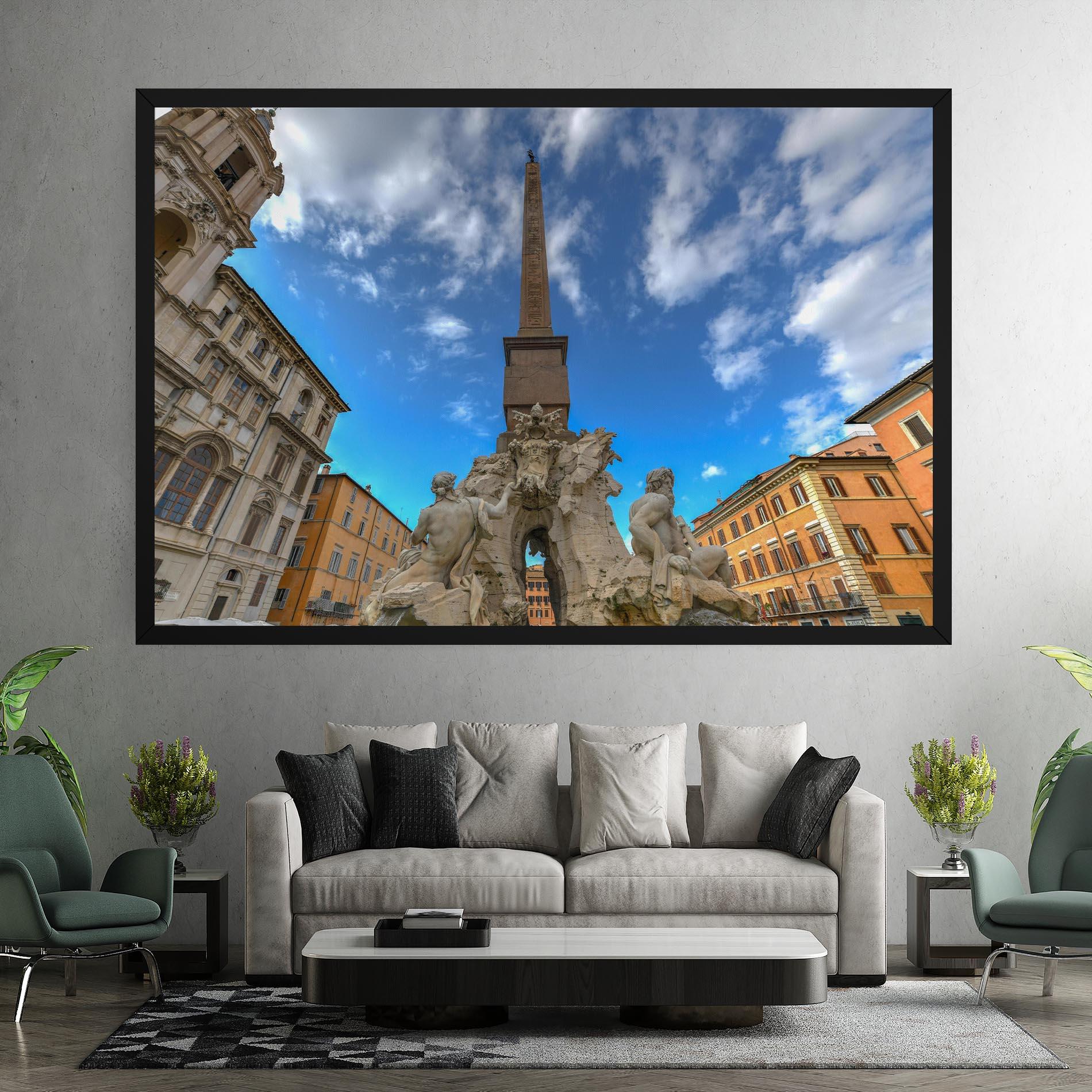 Vászonkép Piazza Navona Italy mockup 7
