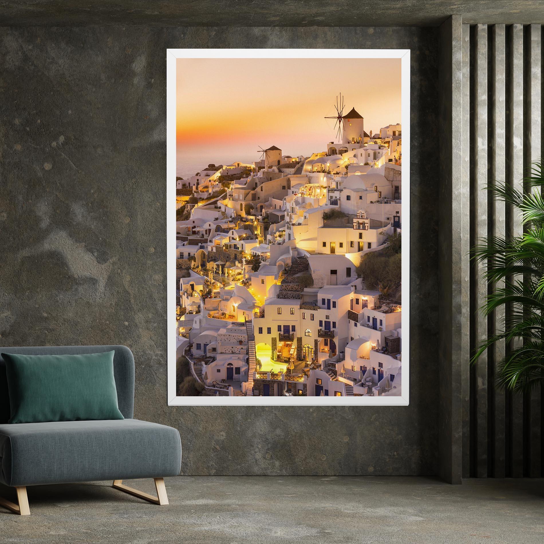 Vászonkép Santorini Greece mockup 7