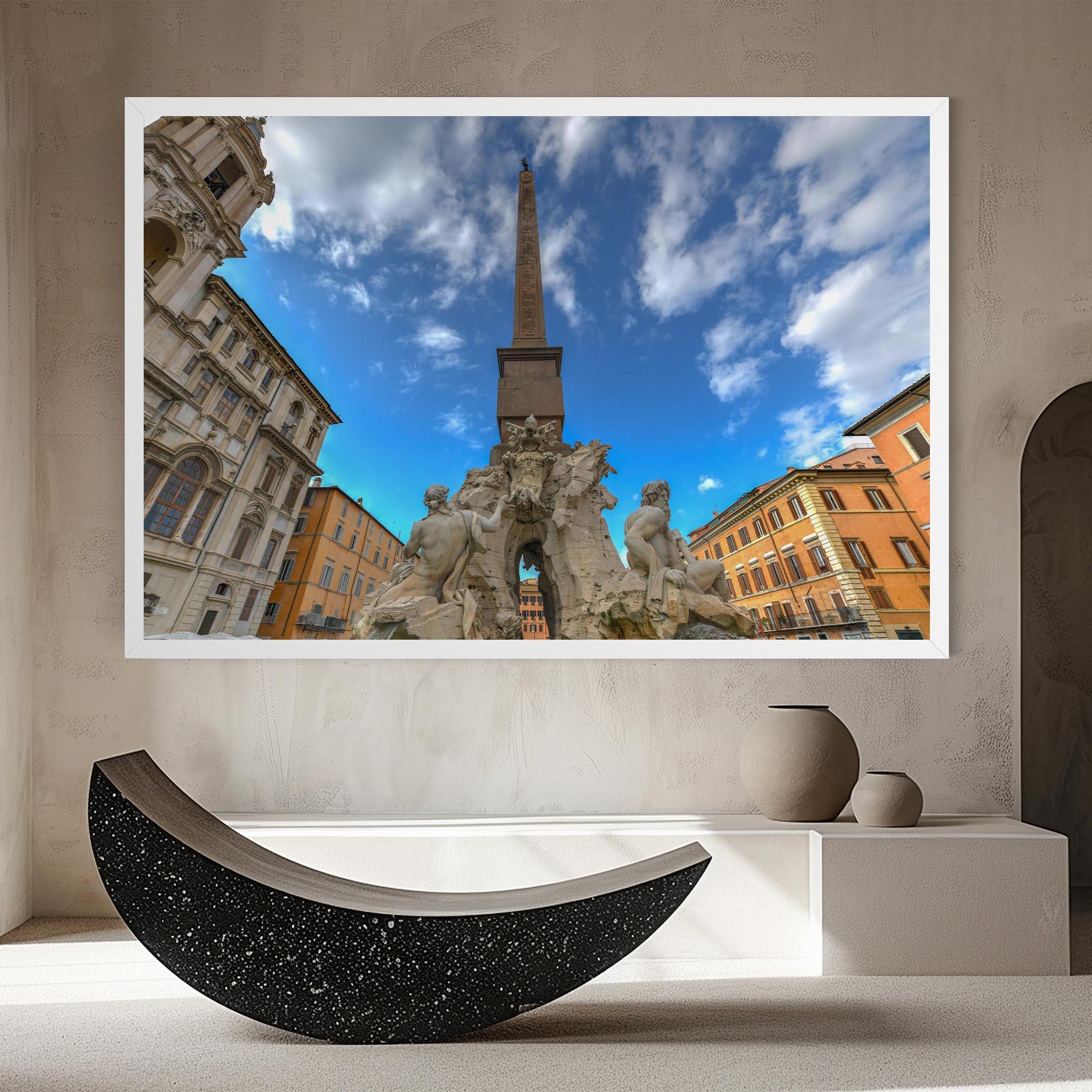 Vászonkép Piazza Navona Italy mockup 8