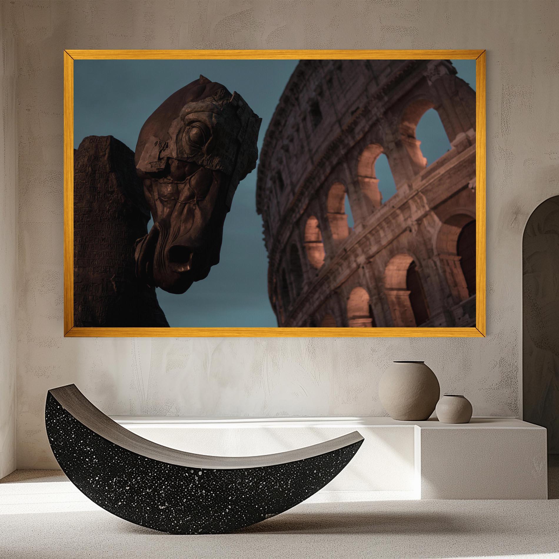 Vászonkép Colosseum Horse mockup 8