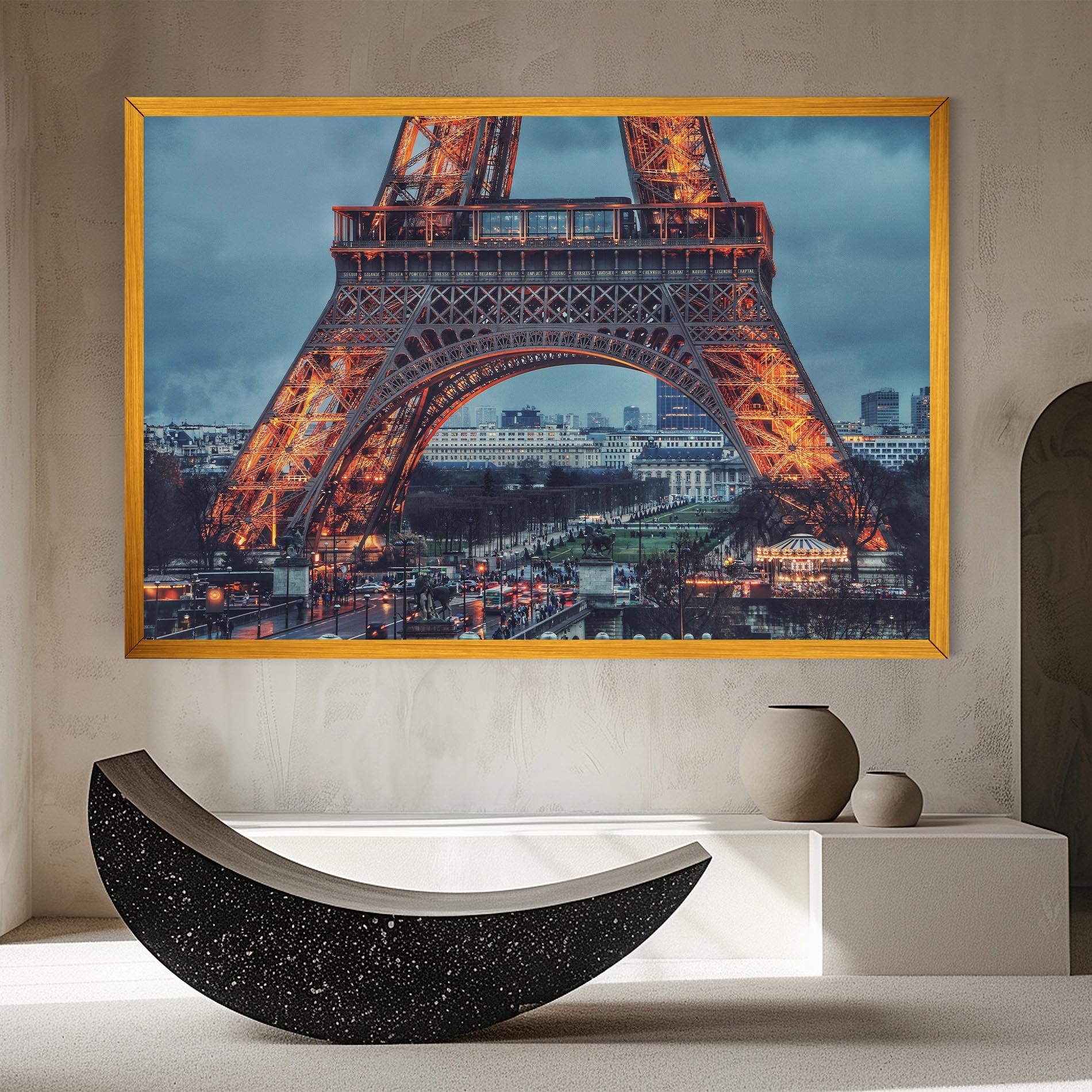 Vászonkép Eiffel Tower Lights mockup 8