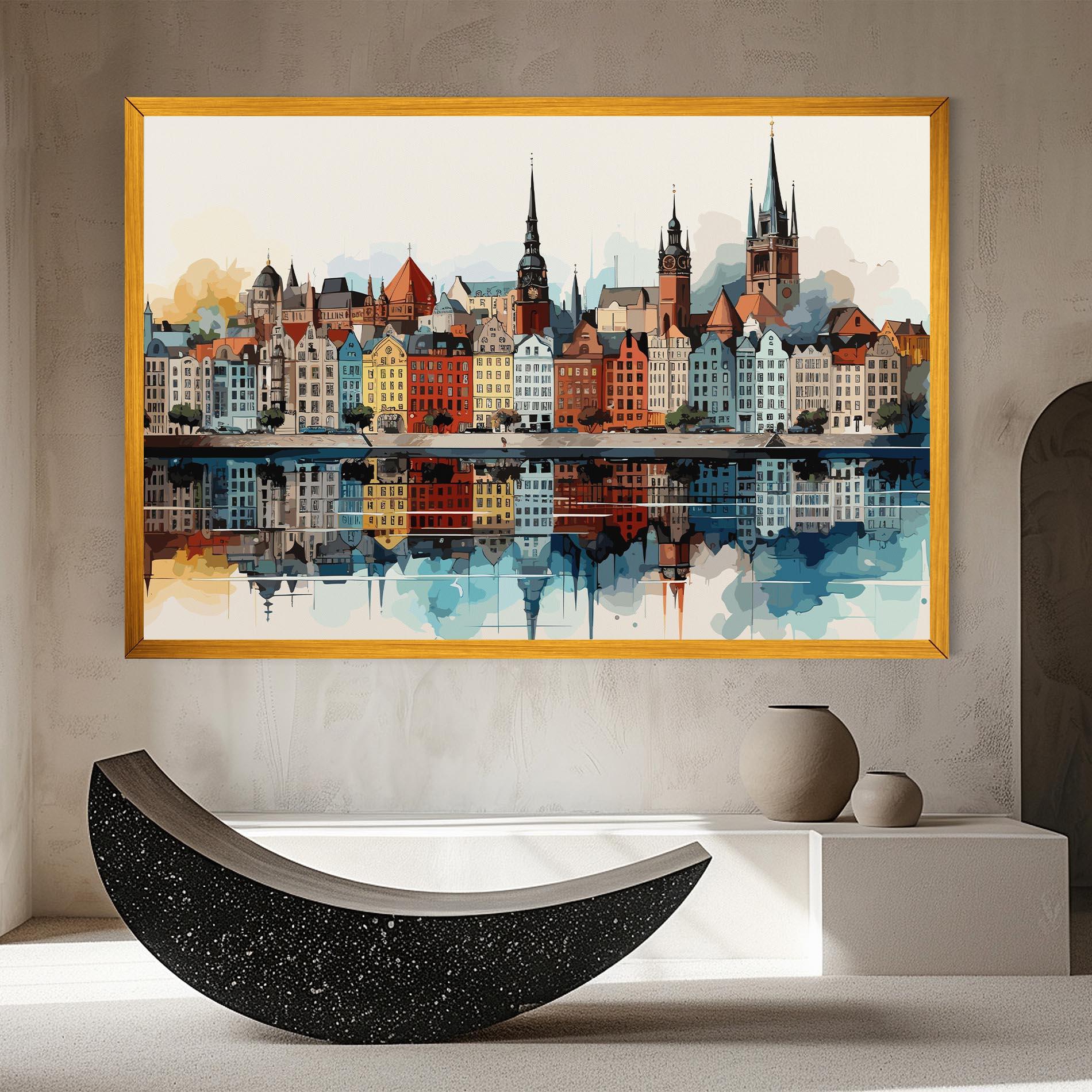 Vászonkép German Buildings mockup 8