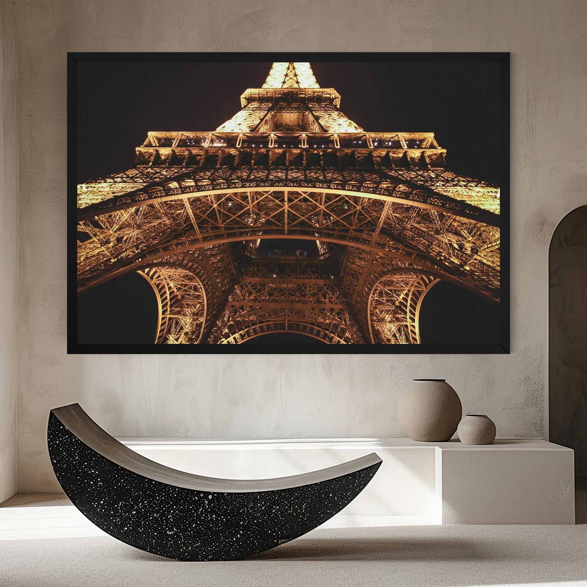 Vászonkép Eiffel Tower At Night mockup 8