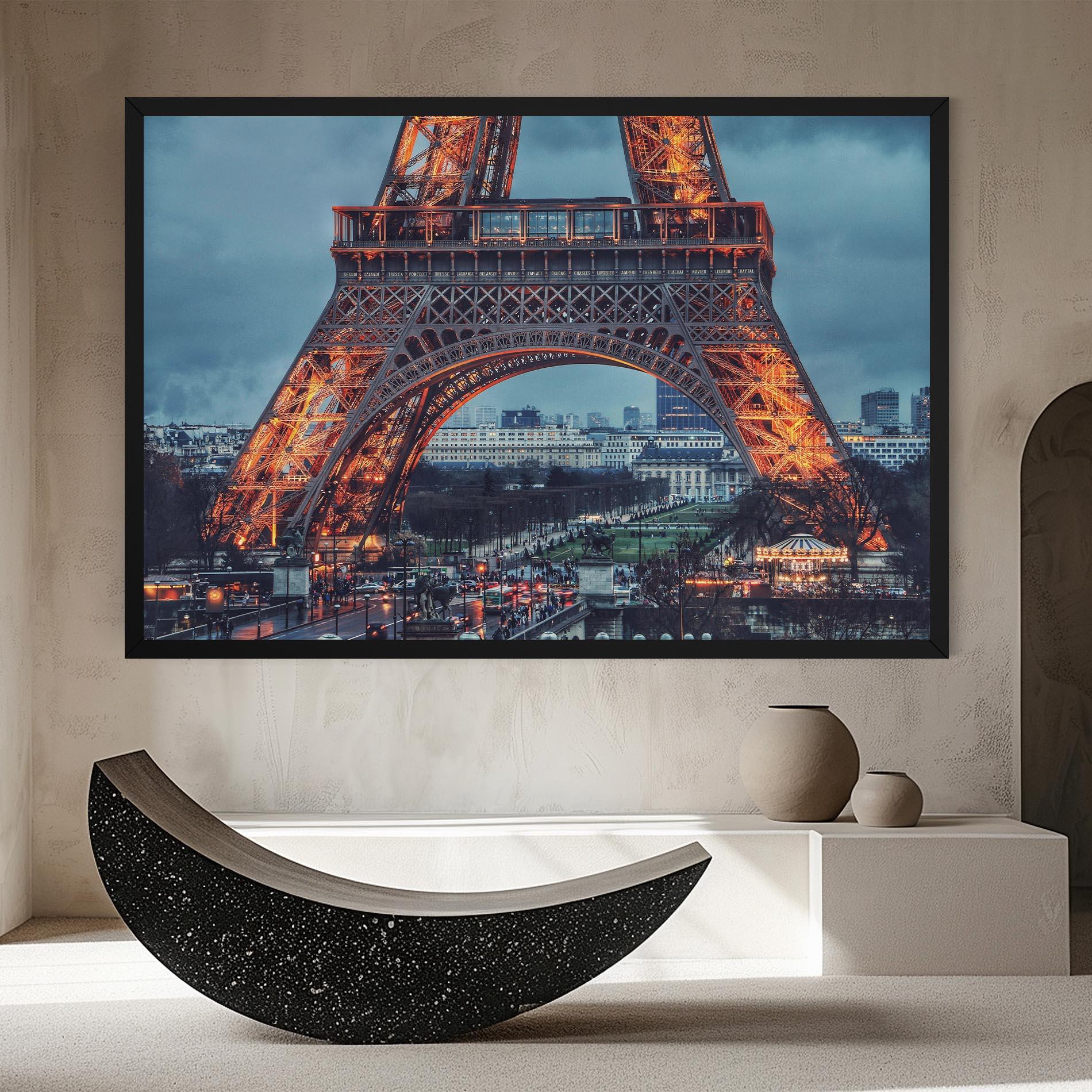 Vászonkép Eiffel Tower Lights mockup 8