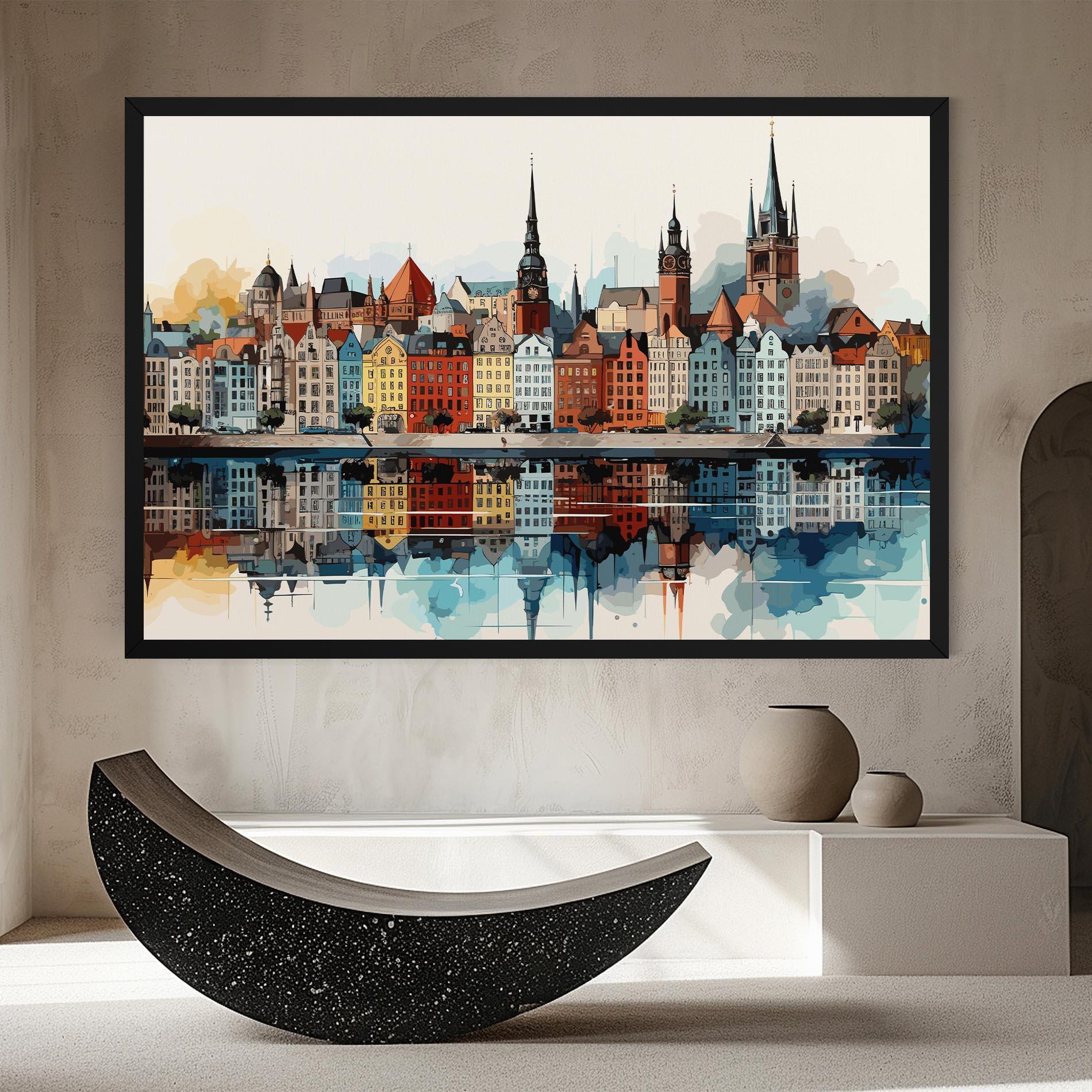 Vászonkép German Buildings mockup 8