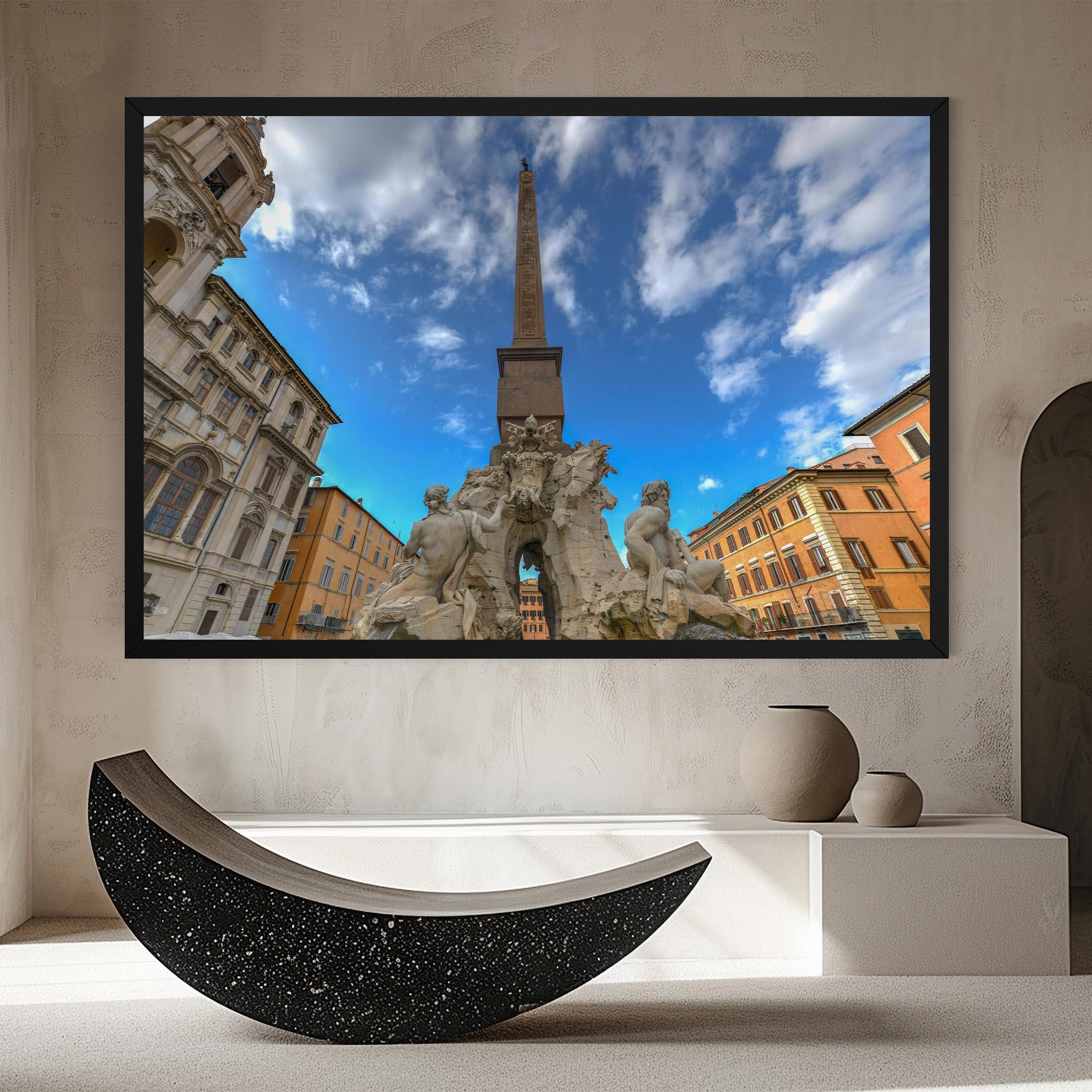 Vászonkép Piazza Navona Italy mockup 8