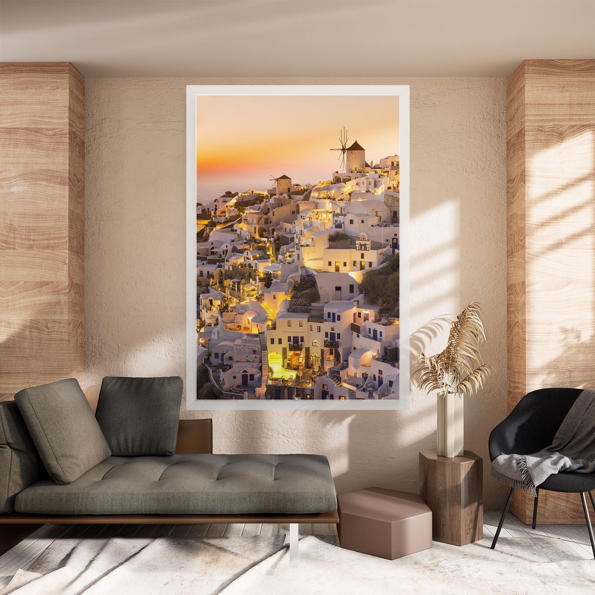 Vászonkép Santorini Greece mockup 8