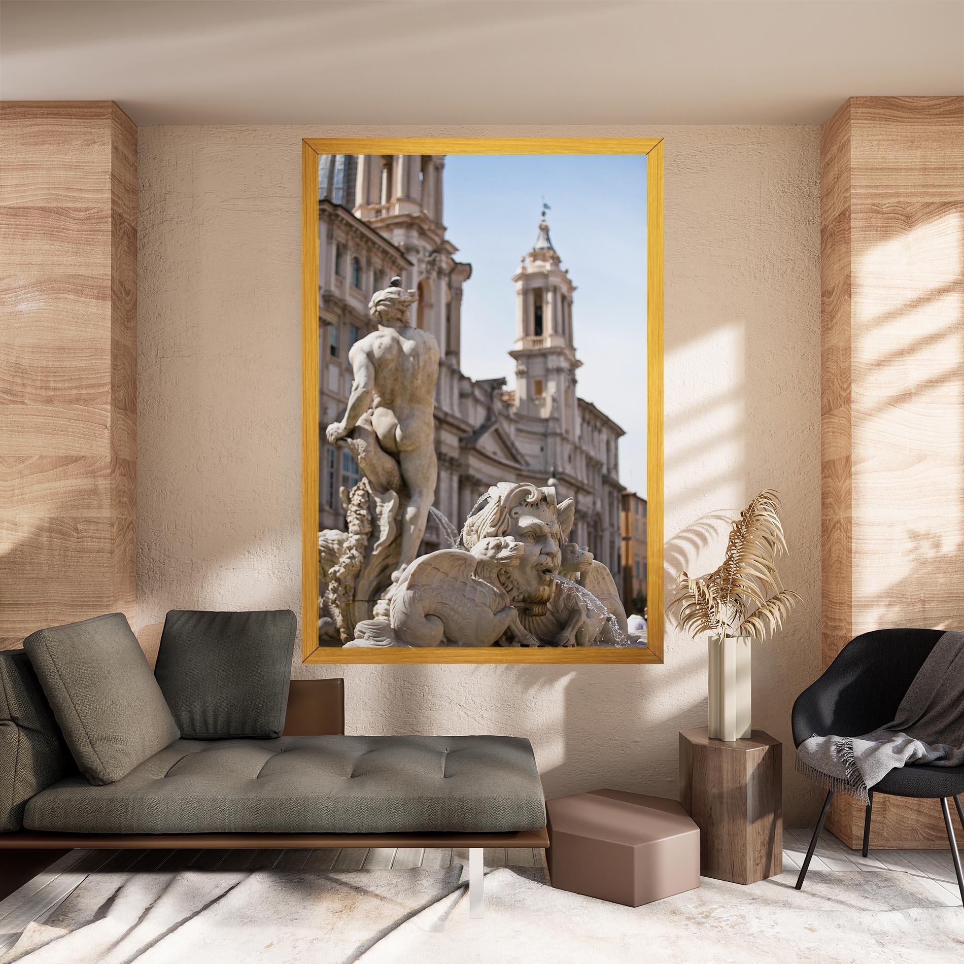Vászonkép Baroque Statue Italy mockup 8
