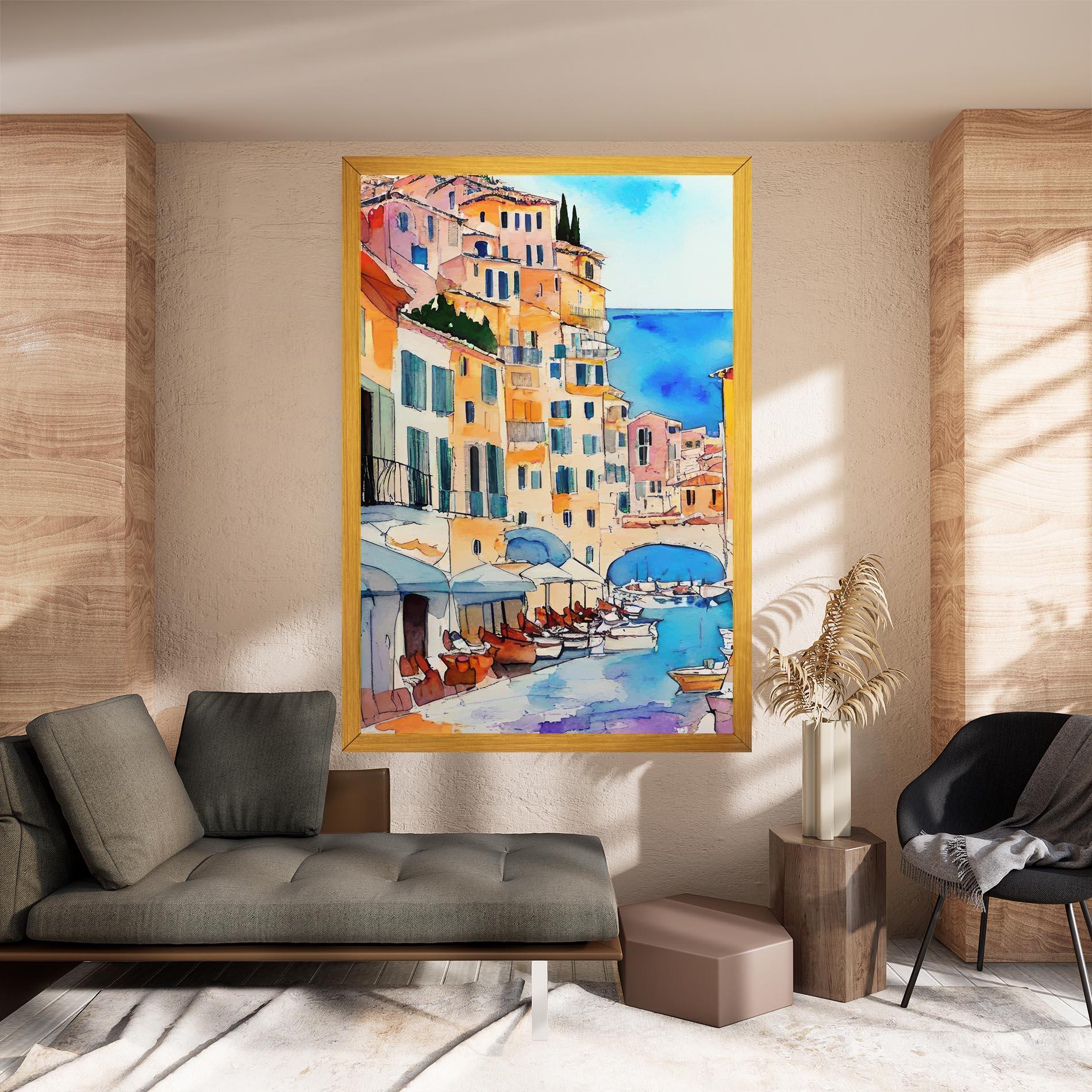 Vászonkép France Watercolor mockup 8