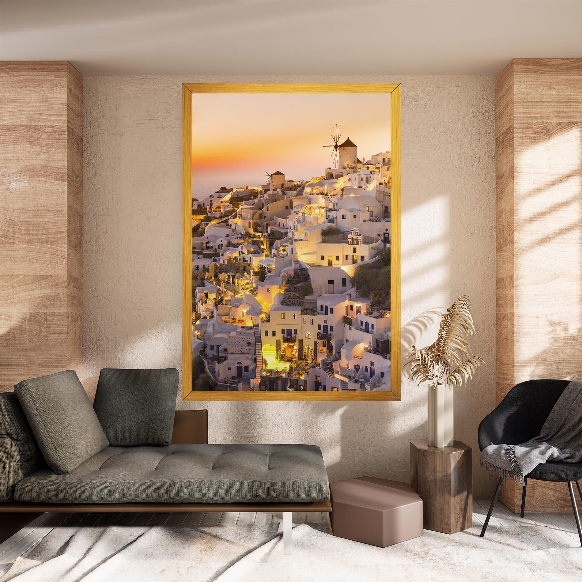 Vászonkép Santorini Greece mockup 8