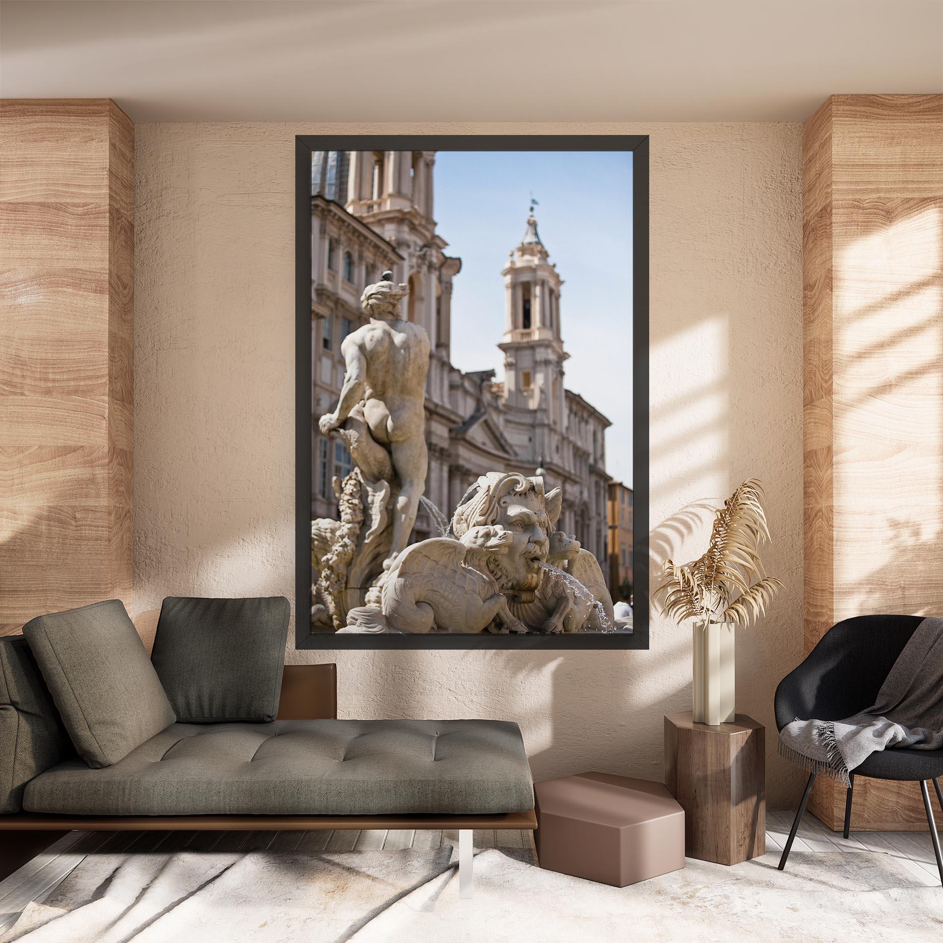 Vászonkép Baroque Statue Italy mockup 8