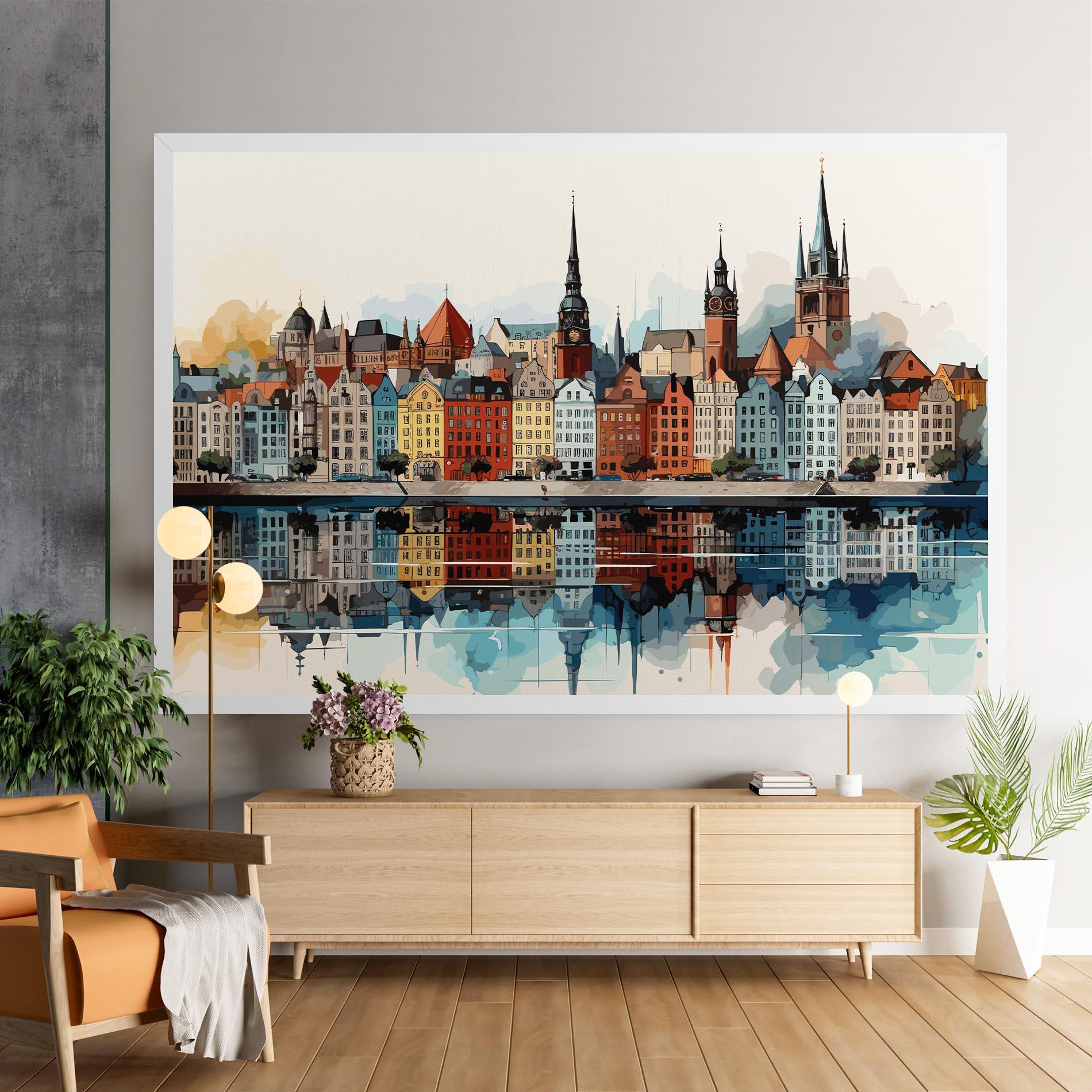 Vászonkép German Buildings mockup 9