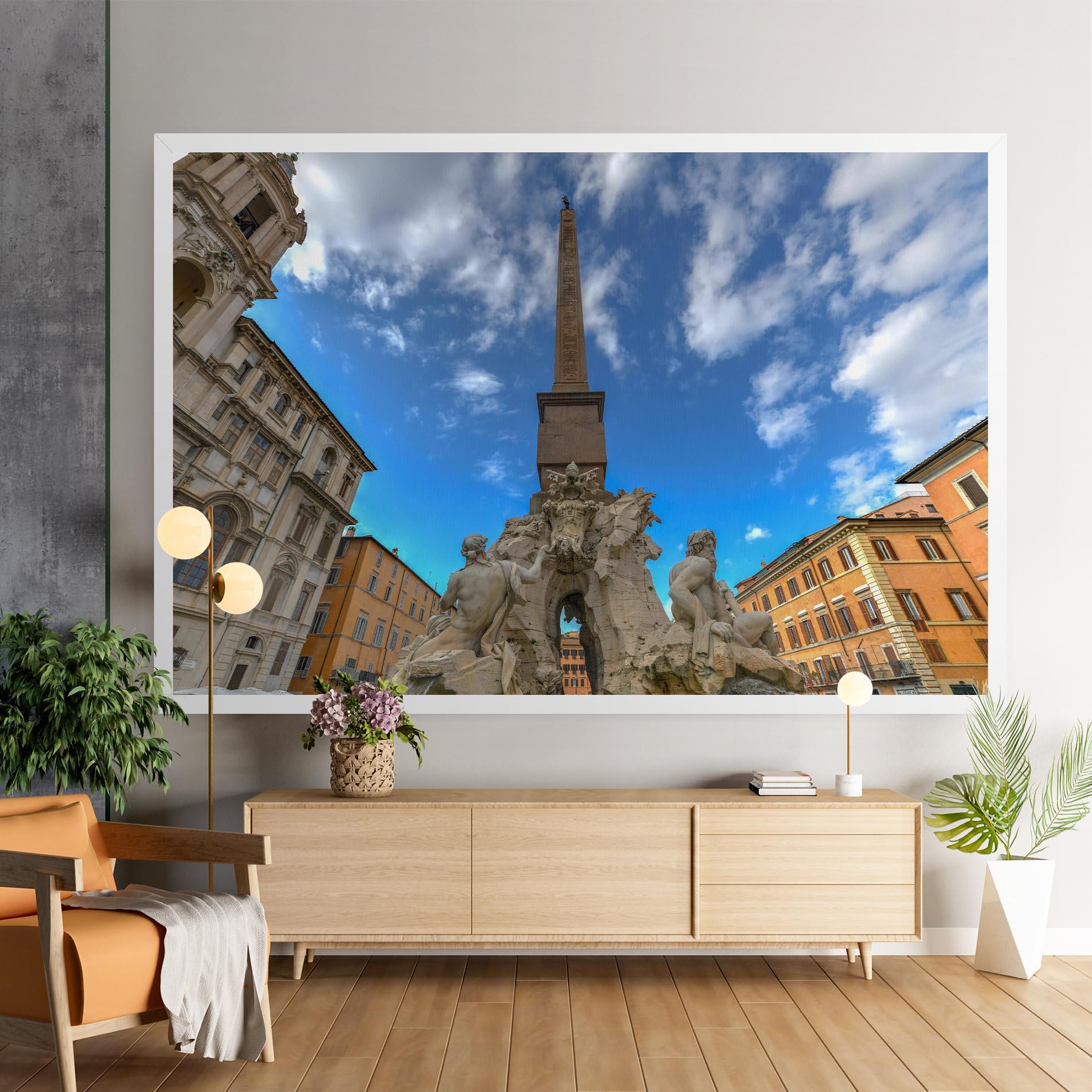 Vászonkép Piazza Navona Italy mockup 9