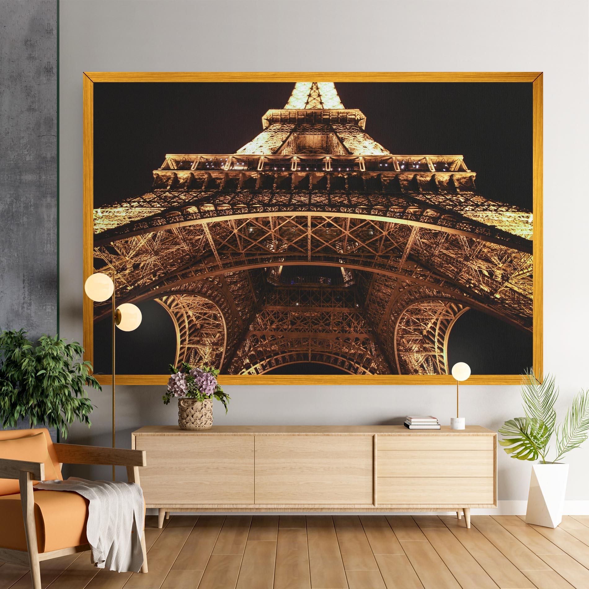Vászonkép Eiffel Tower At Night mockup 9