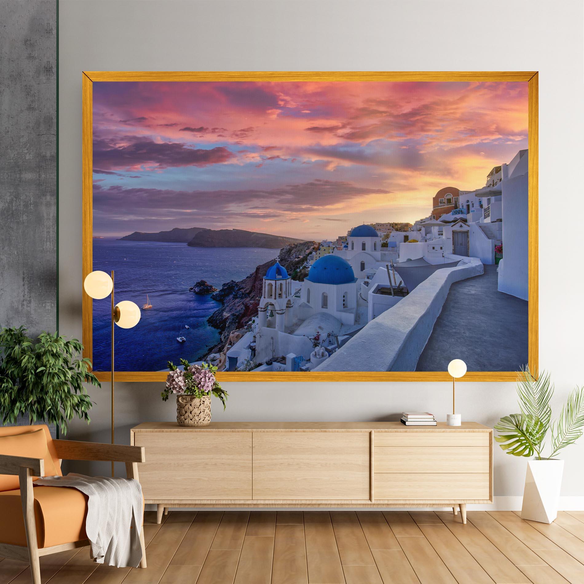 Vászonkép Santorini View mockup 9