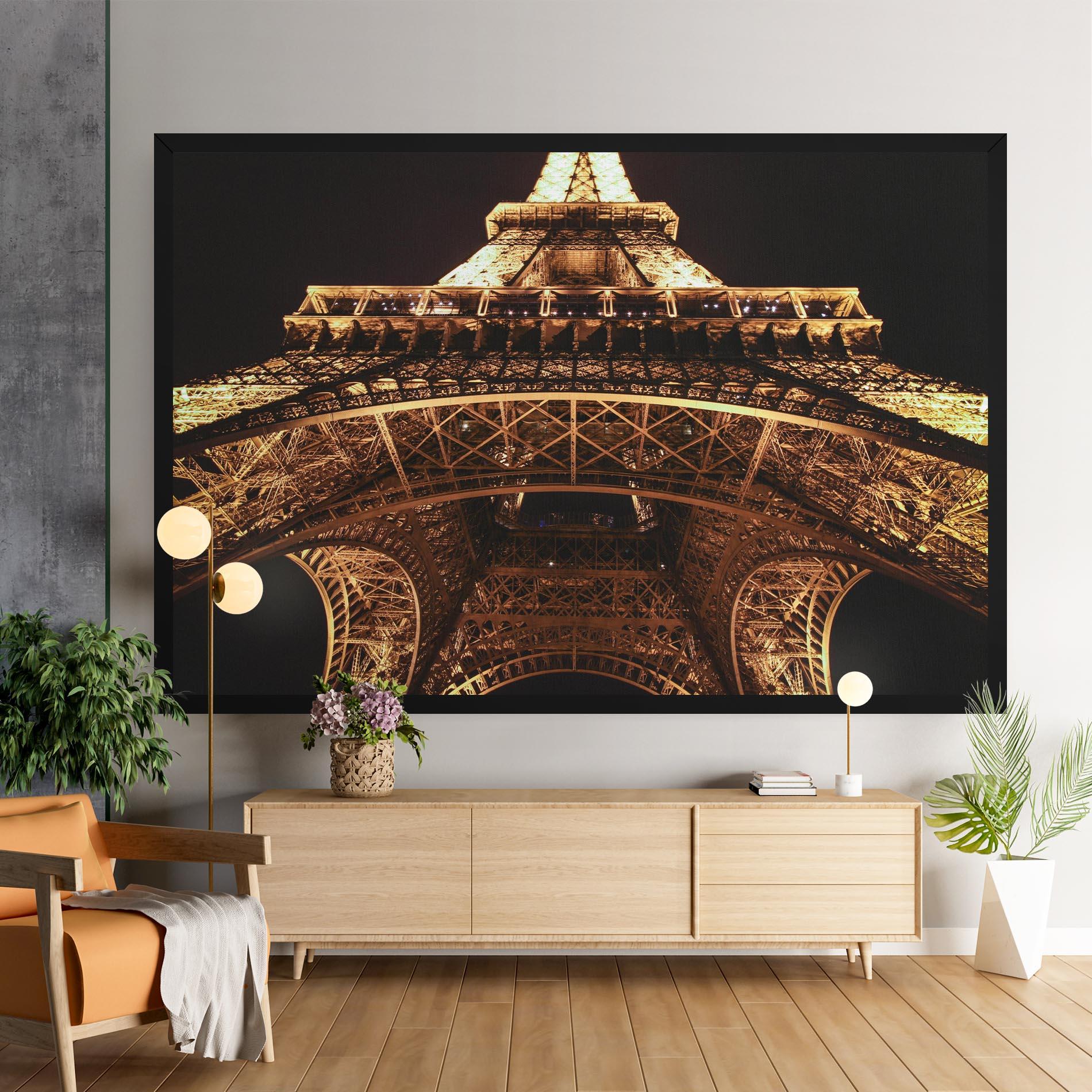 Vászonkép Eiffel Tower At Night mockup 9