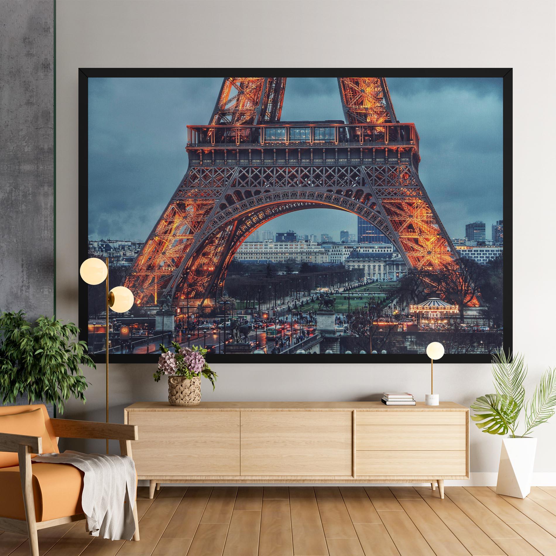 Vászonkép Eiffel Tower Lights mockup 9