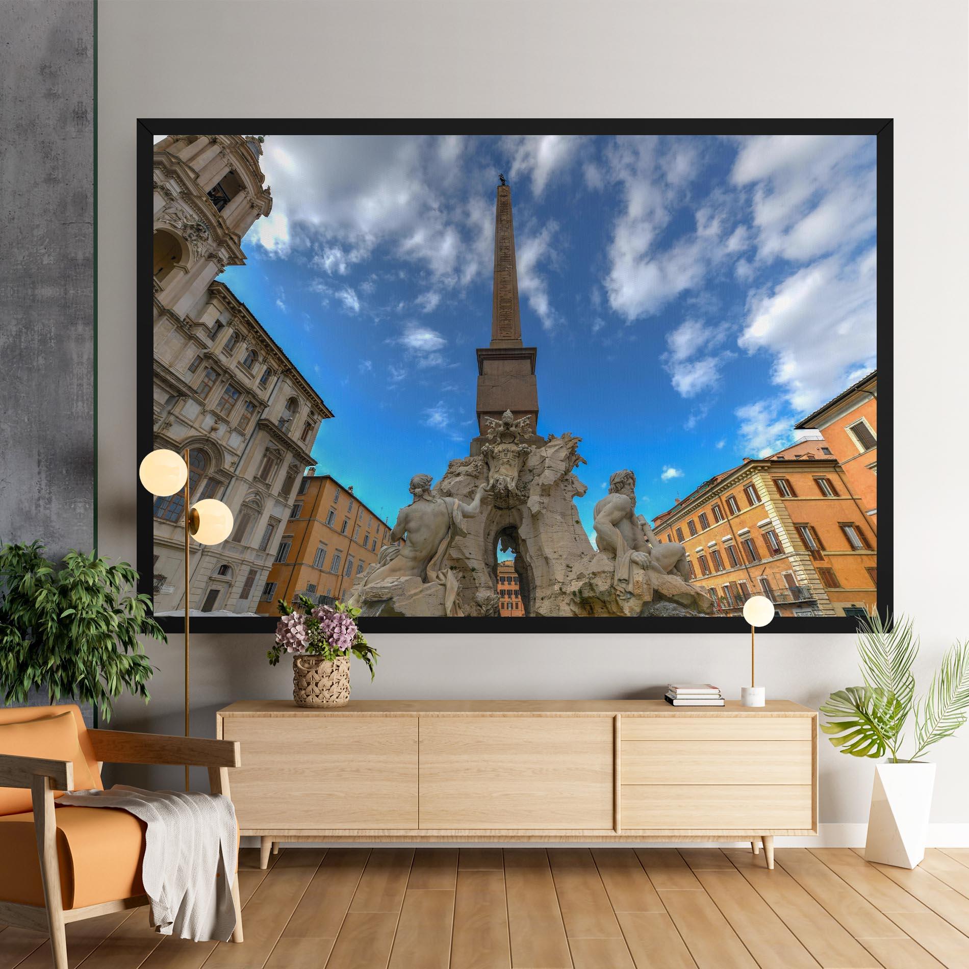 Vászonkép Piazza Navona Italy mockup 9