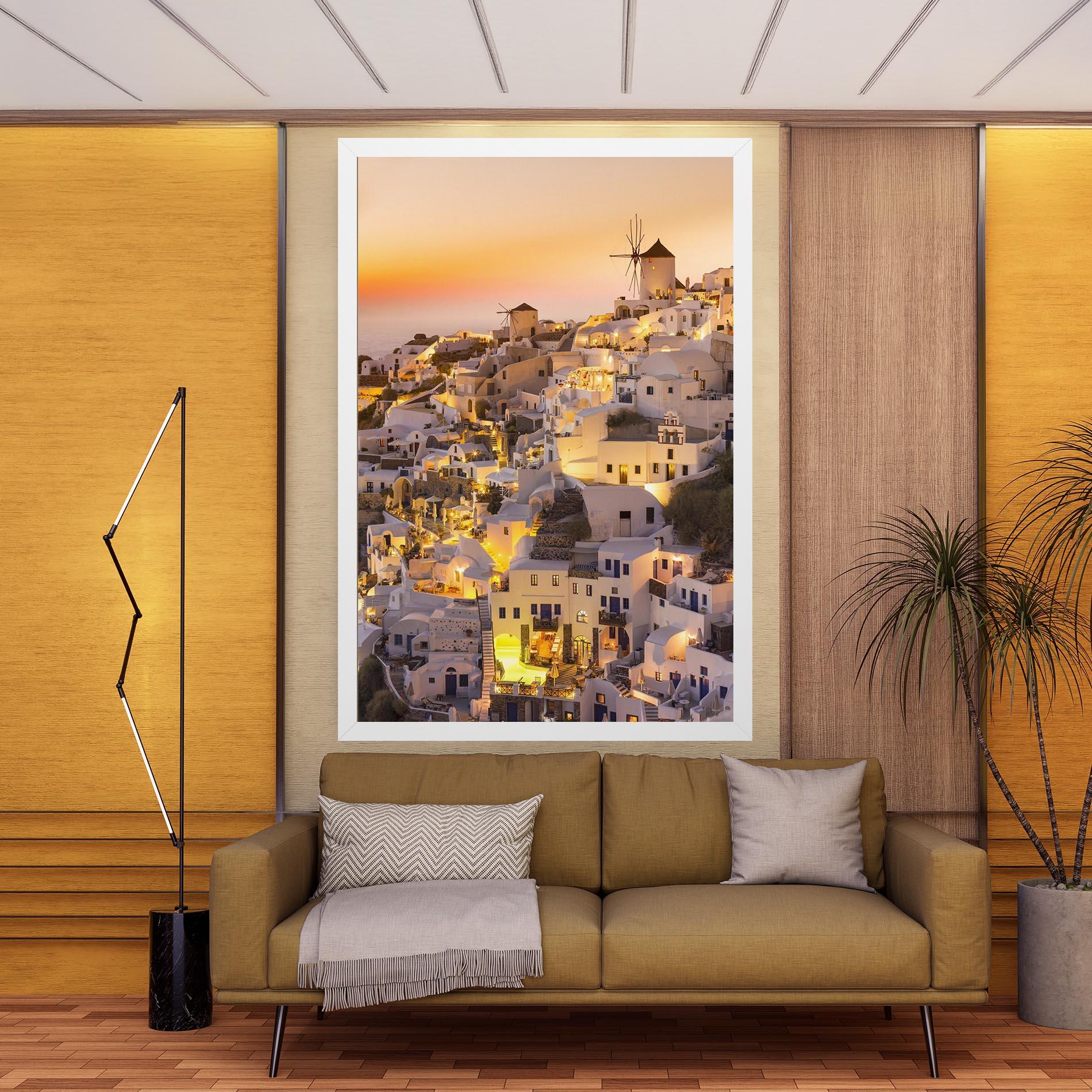 Vászonkép Santorini Greece mockup 9
