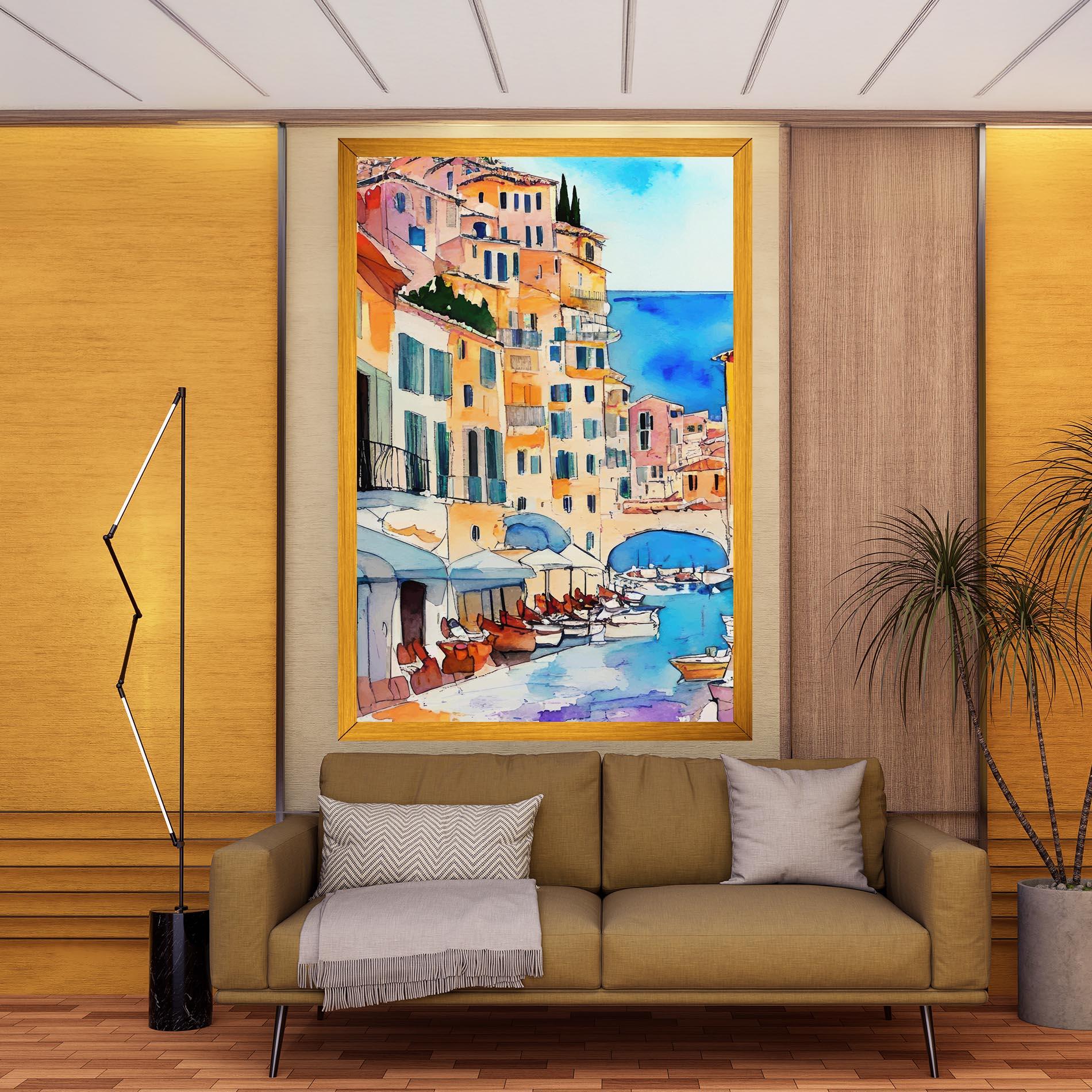 Vászonkép France Watercolor mockup 9