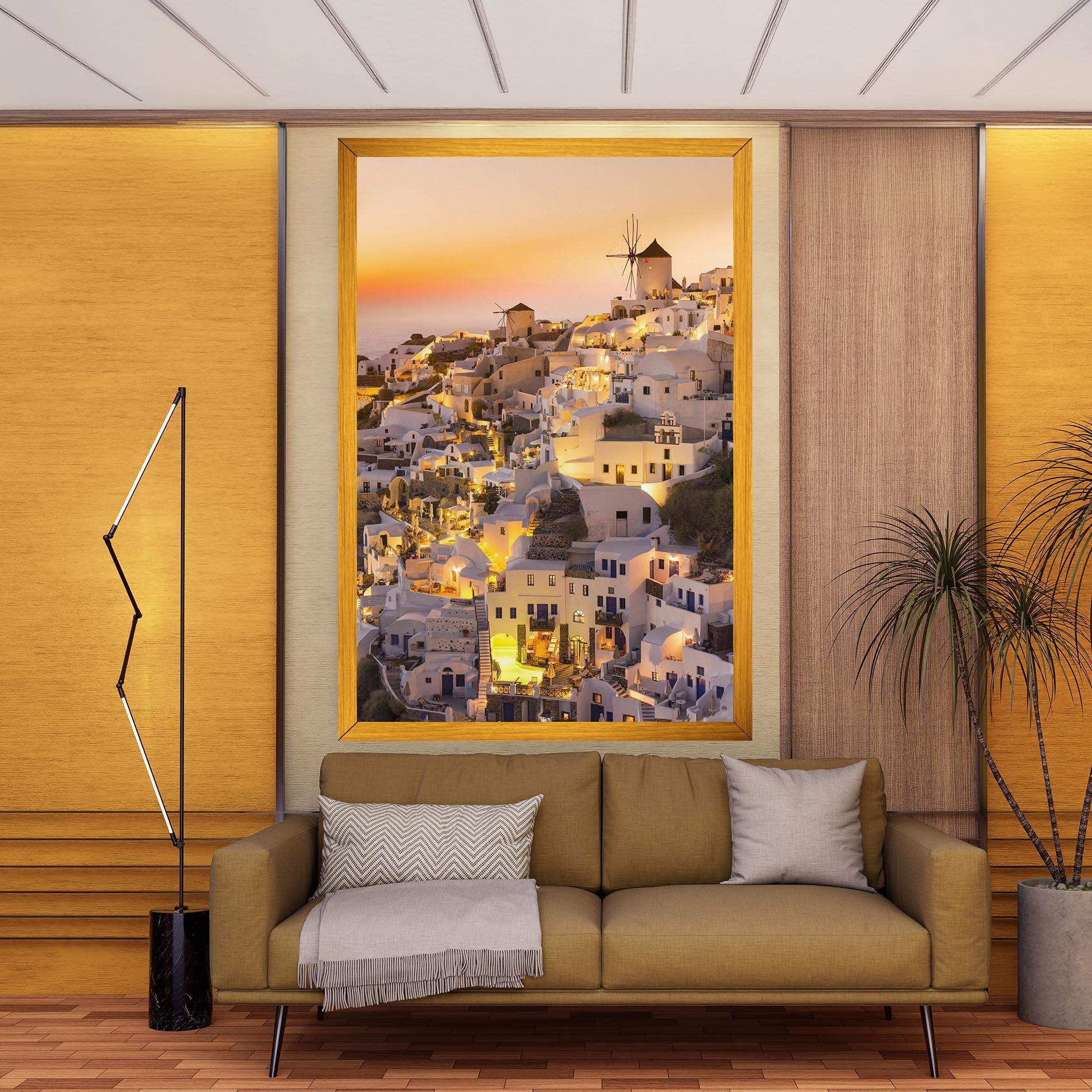 Vászonkép Santorini Greece mockup 9