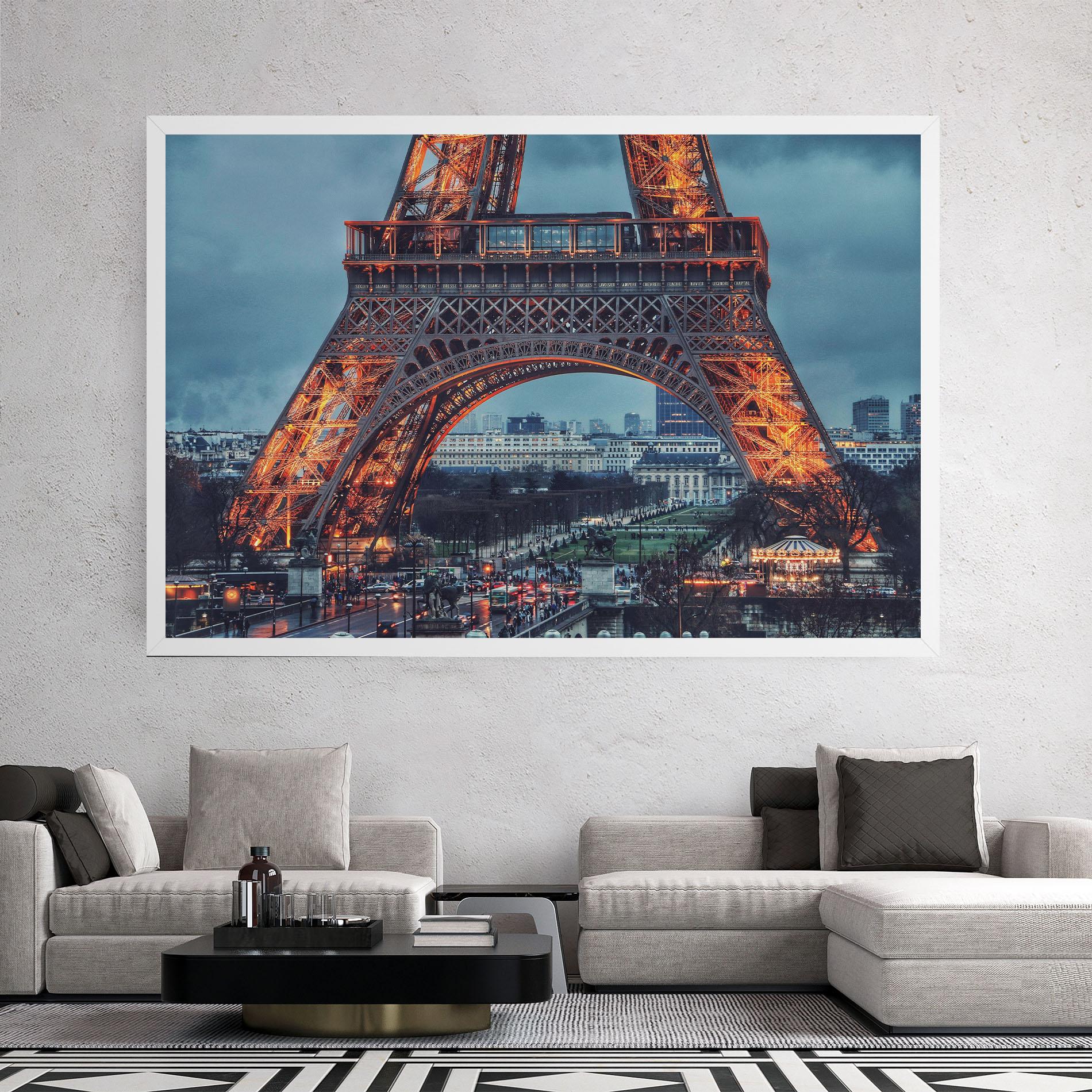 Vászonkép Eiffel Tower Lights mockup 2