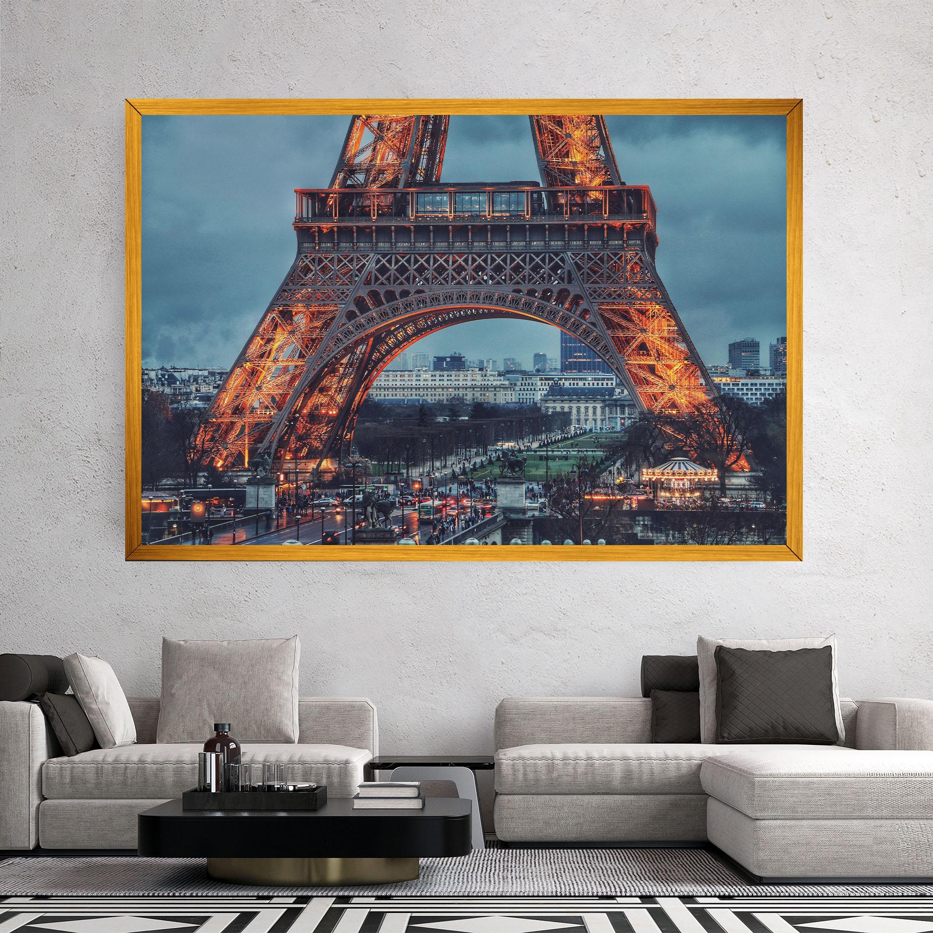 Vászonkép Eiffel Tower Lights mockup 2
