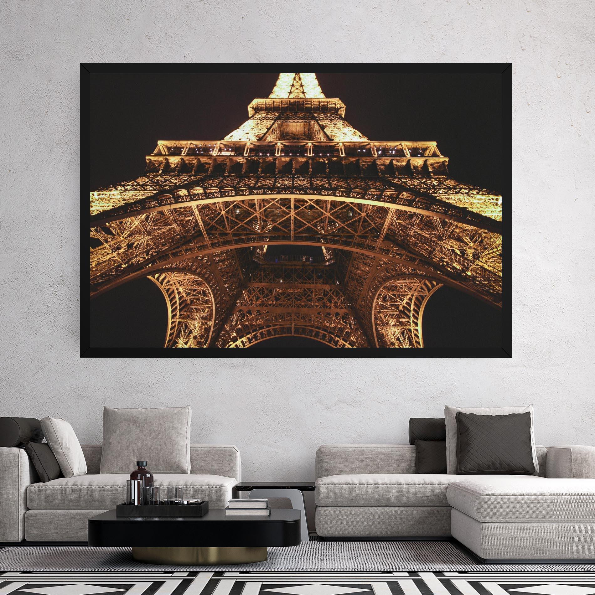 Vászonkép Eiffel Tower At Night mockup 2
