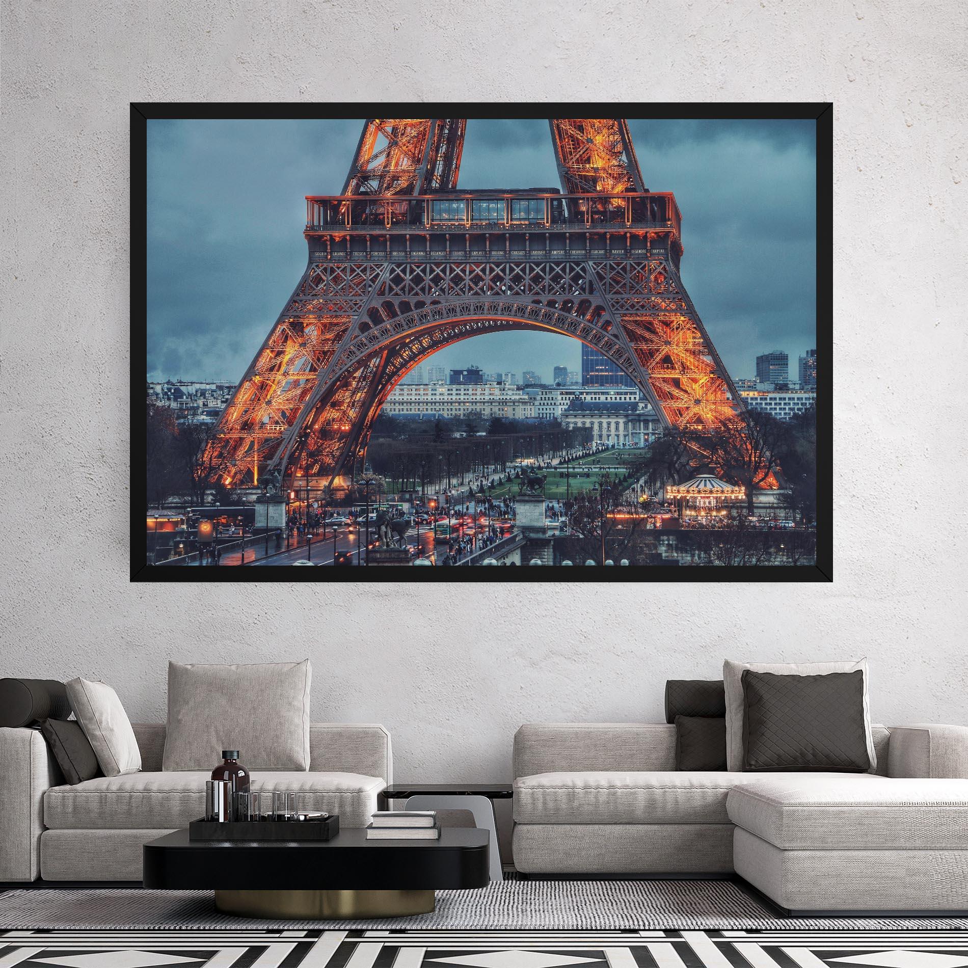 Vászonkép Eiffel Tower Lights mockup 2
