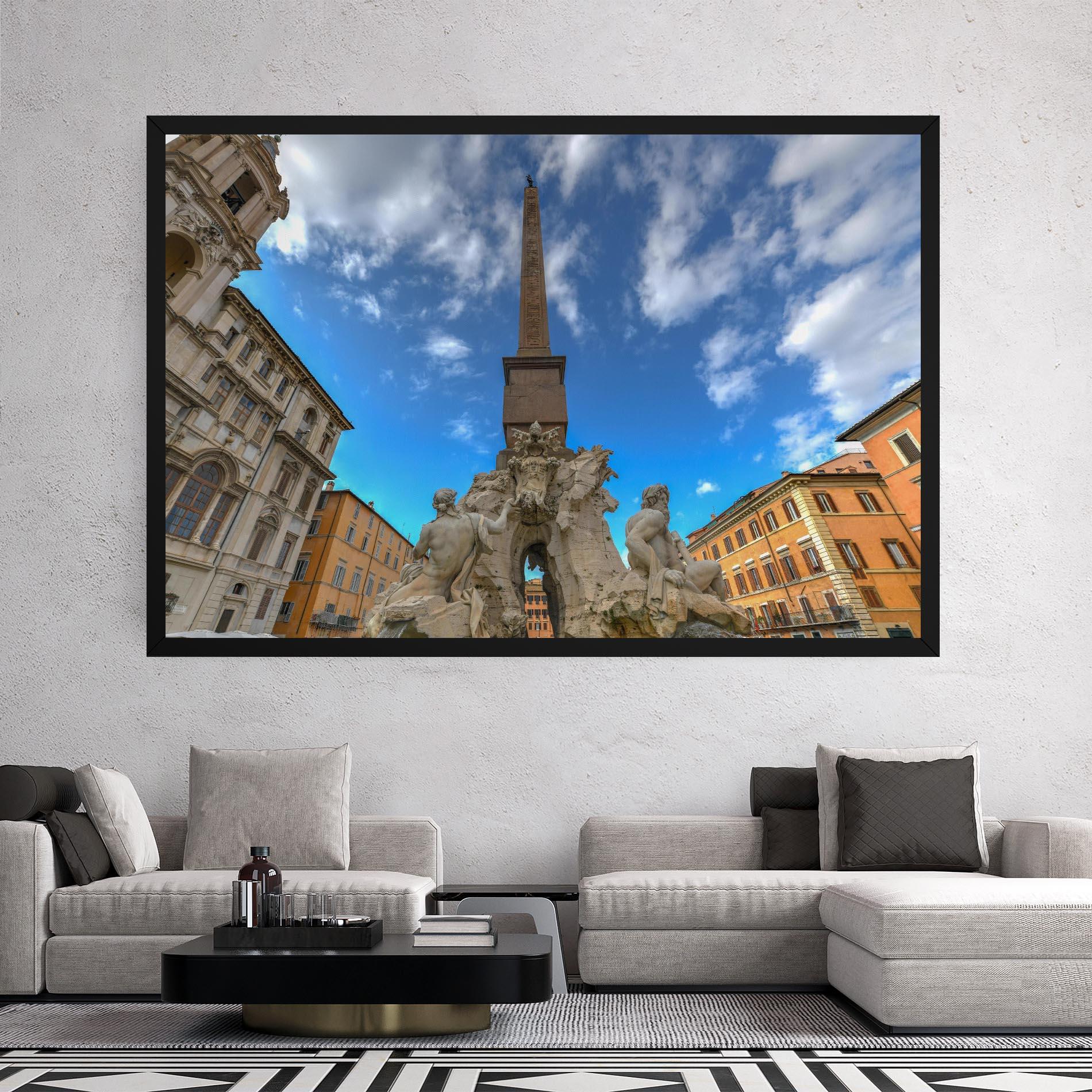 Vászonkép Piazza Navona Italy mockup 2