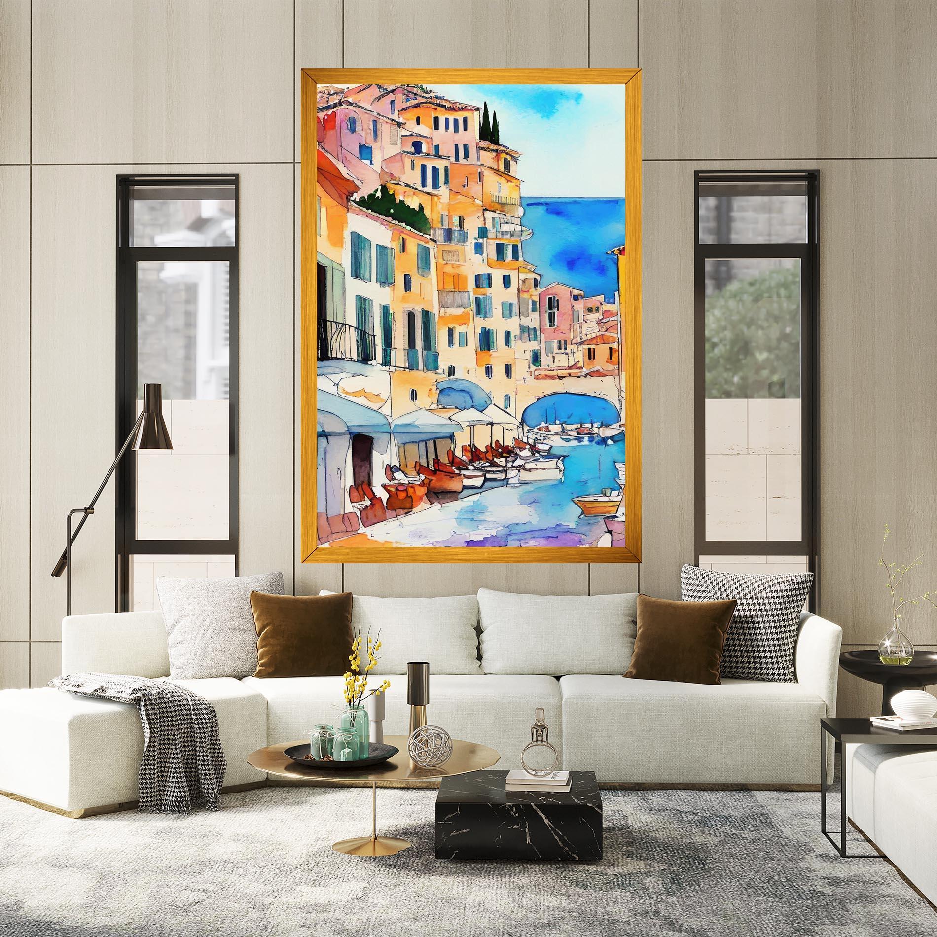 Vászonkép France Watercolor mockup 2