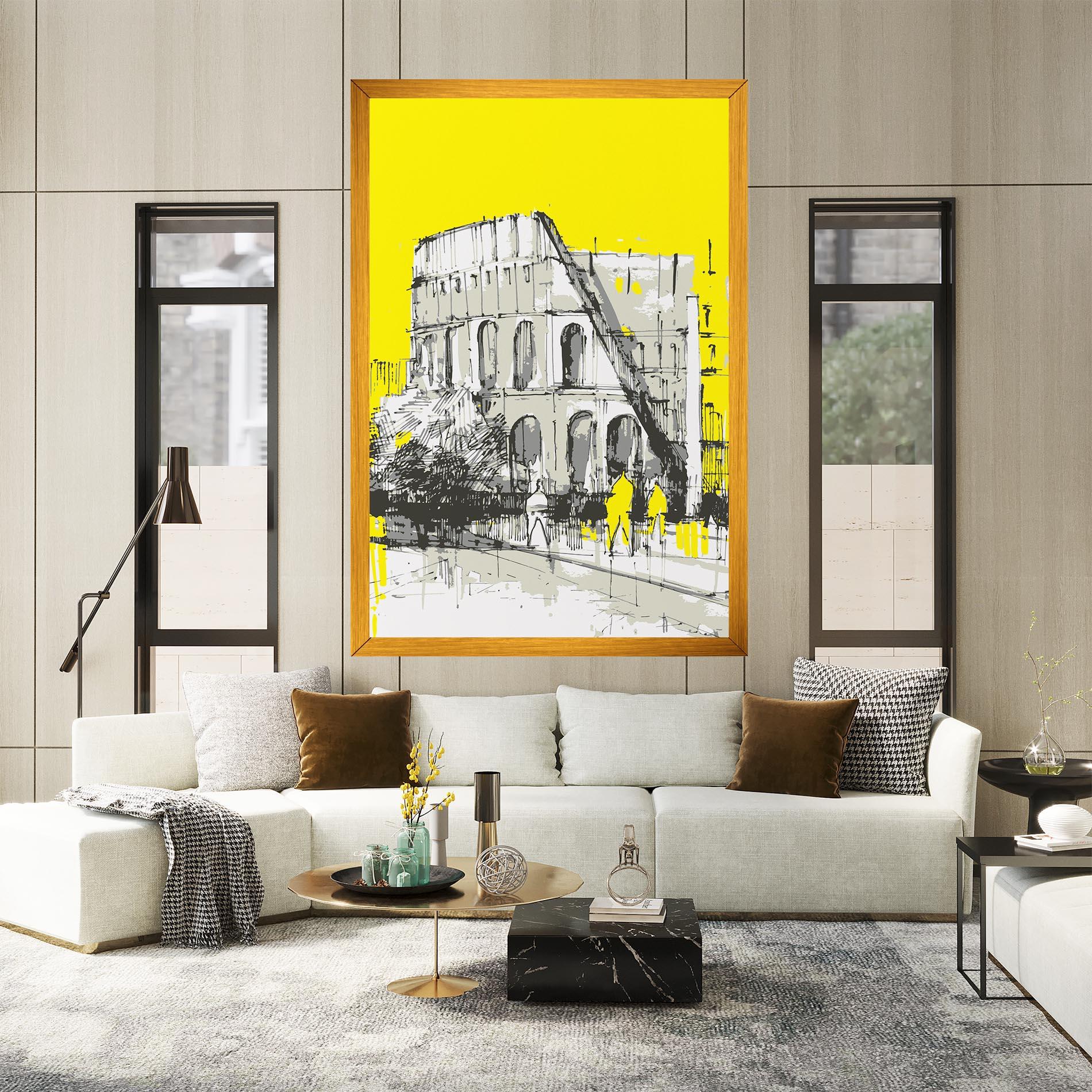 Vászonkép Yellow Colosseum mockup 2