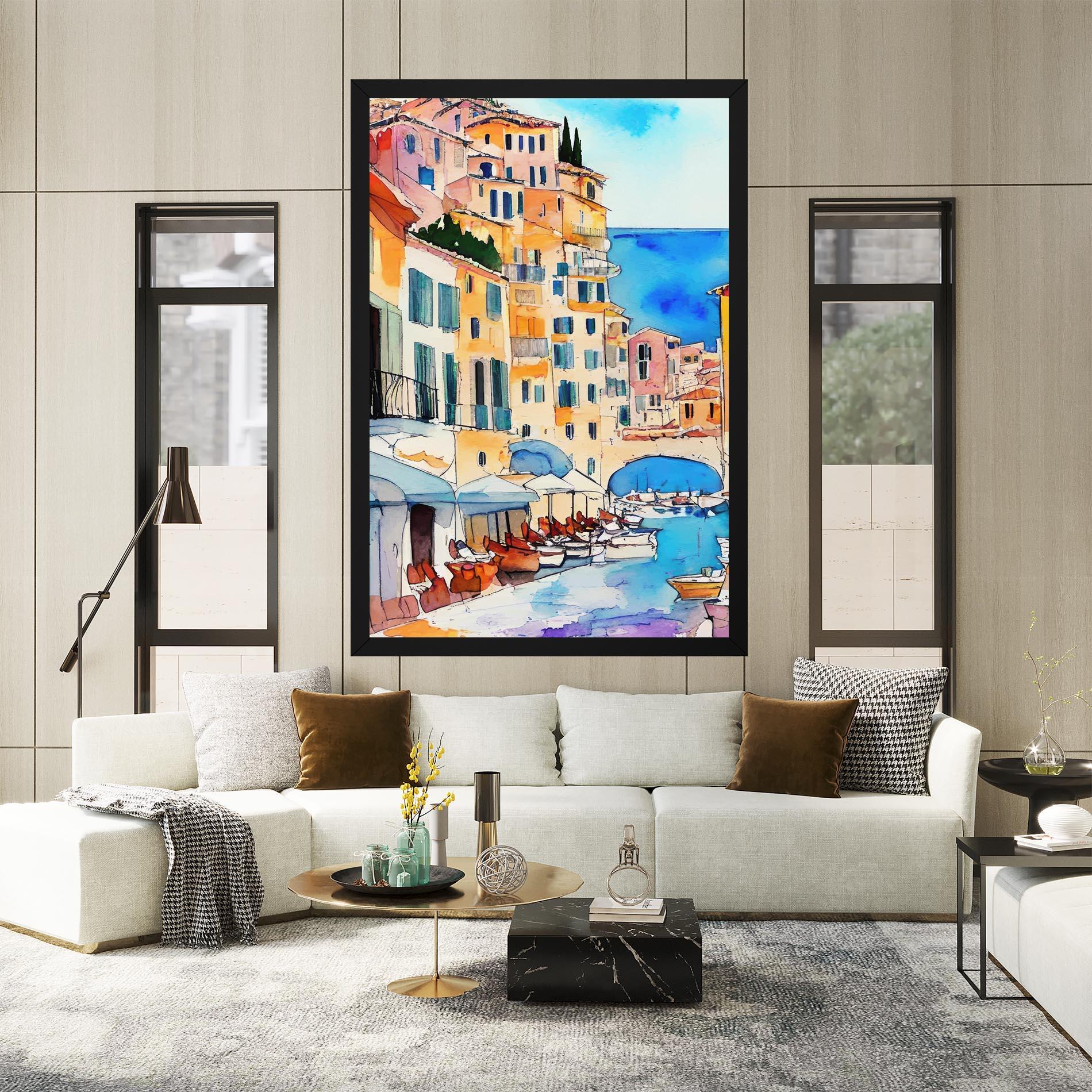 Vászonkép France Watercolor mockup 2