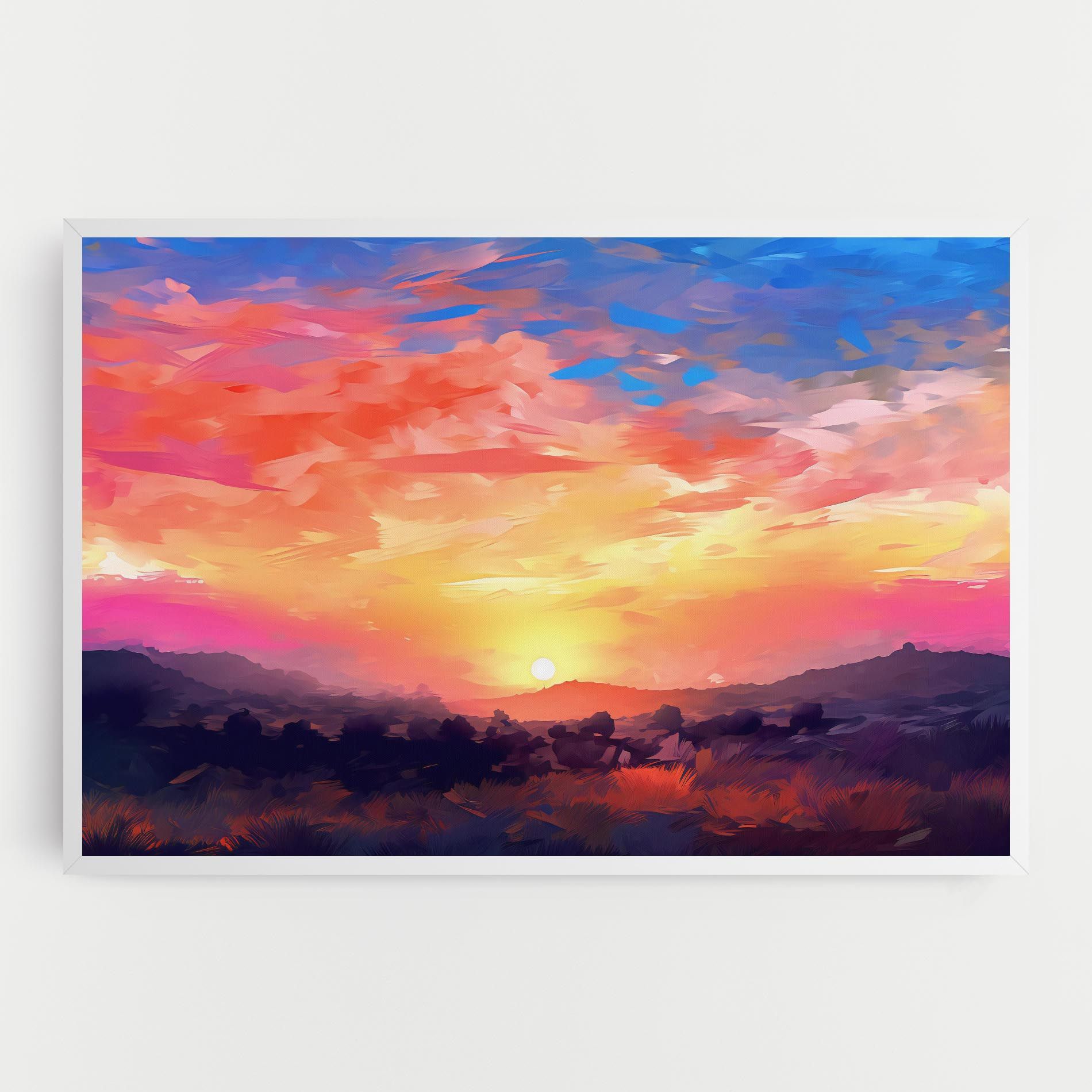 Colorful Sunset Mountains mockup 0