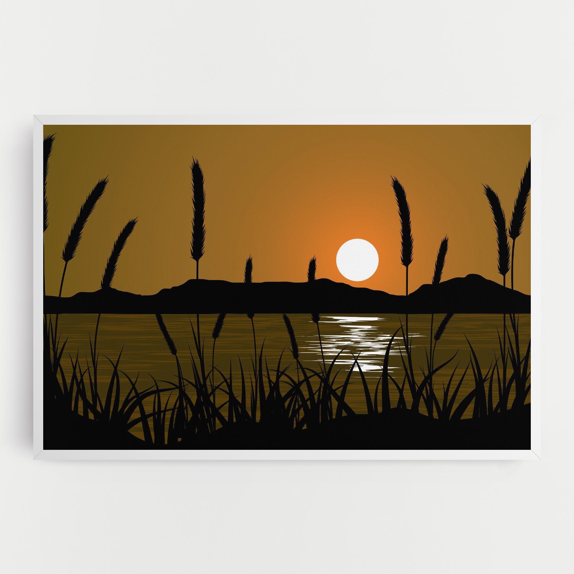 Vászonkép Orange Brown Sunset mockup 0