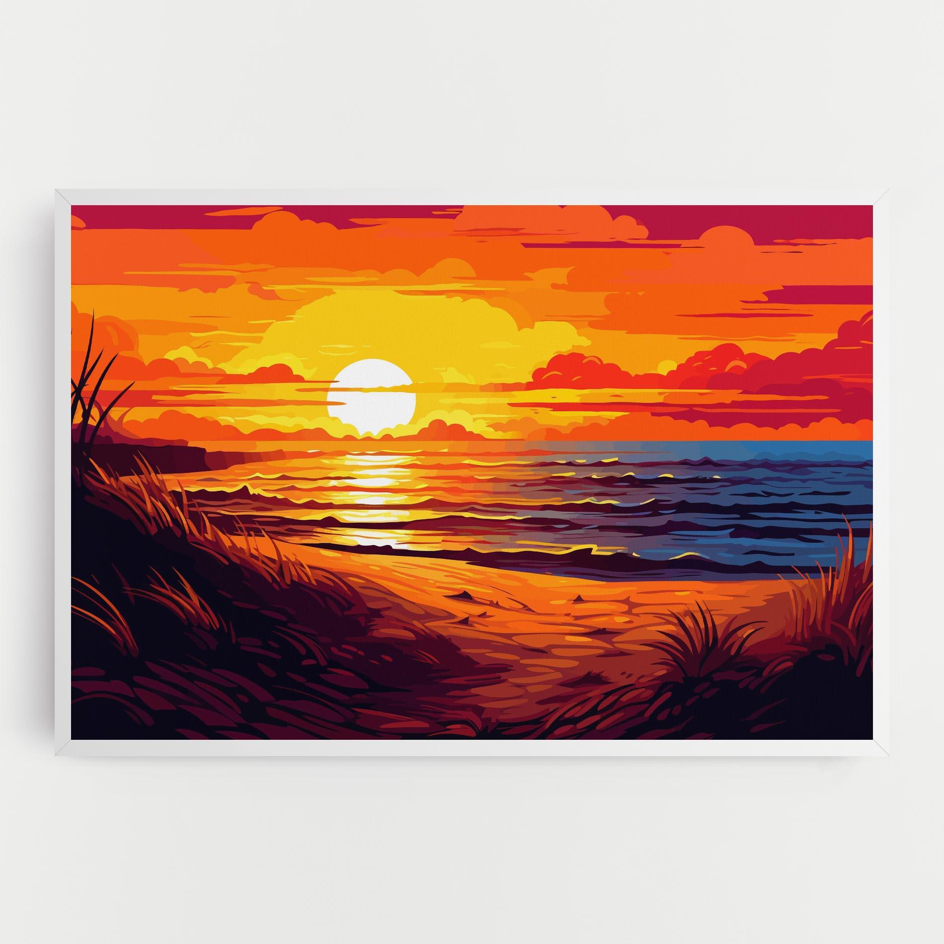 Vászonkép Strong Orange Sunset mockup 0