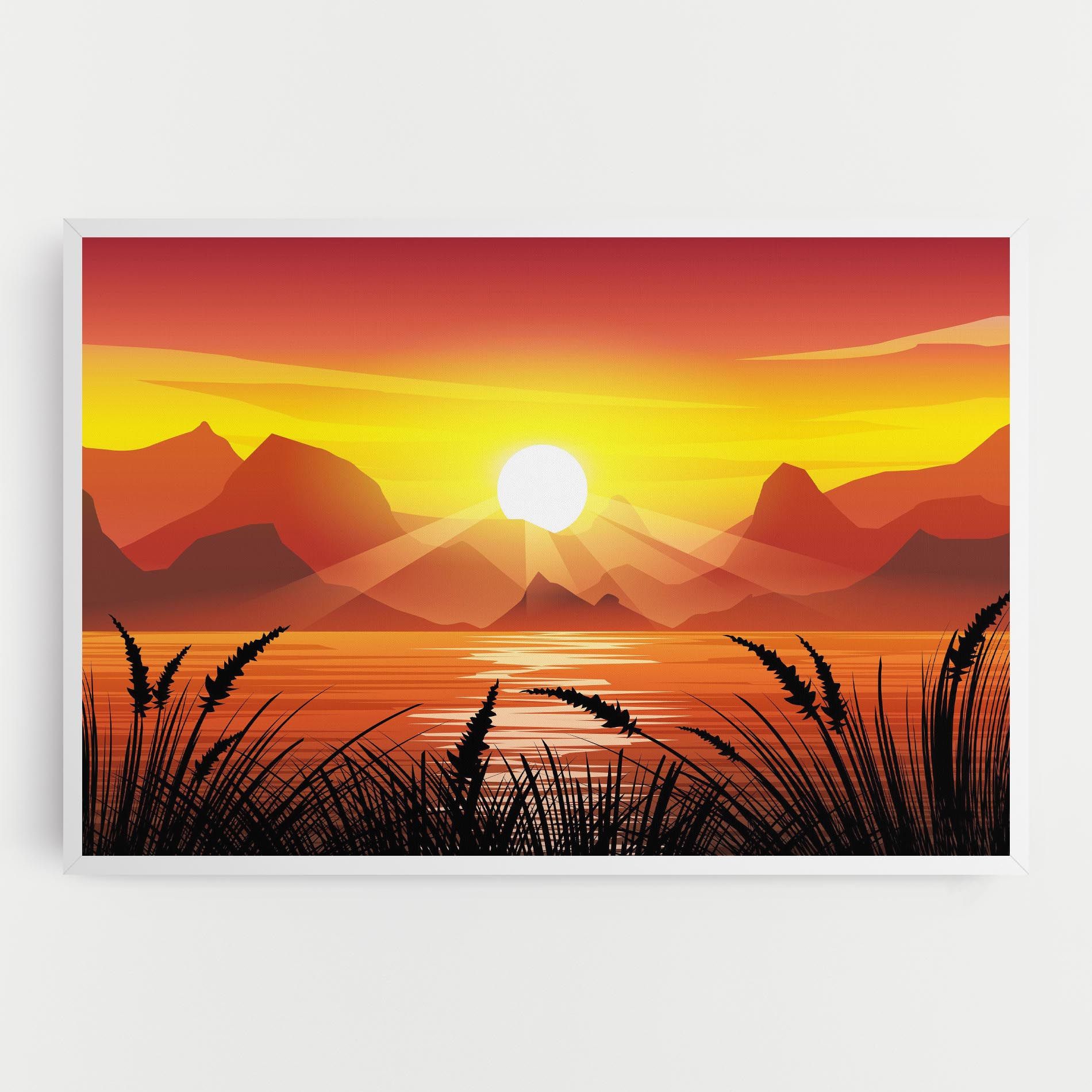 Sunrise Grass Art mockup 0