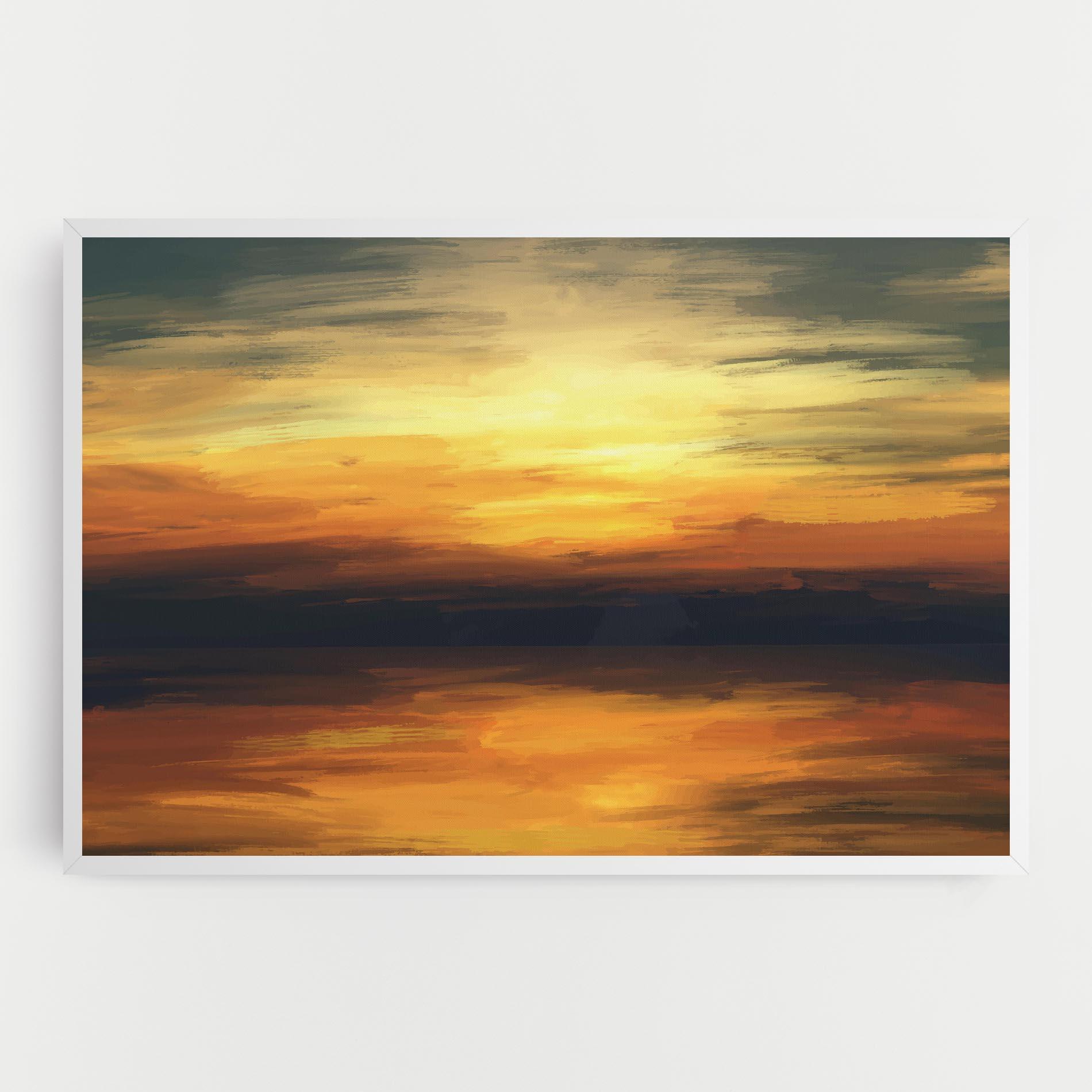 Vászonkép Sunset Oil Paint mockup 0