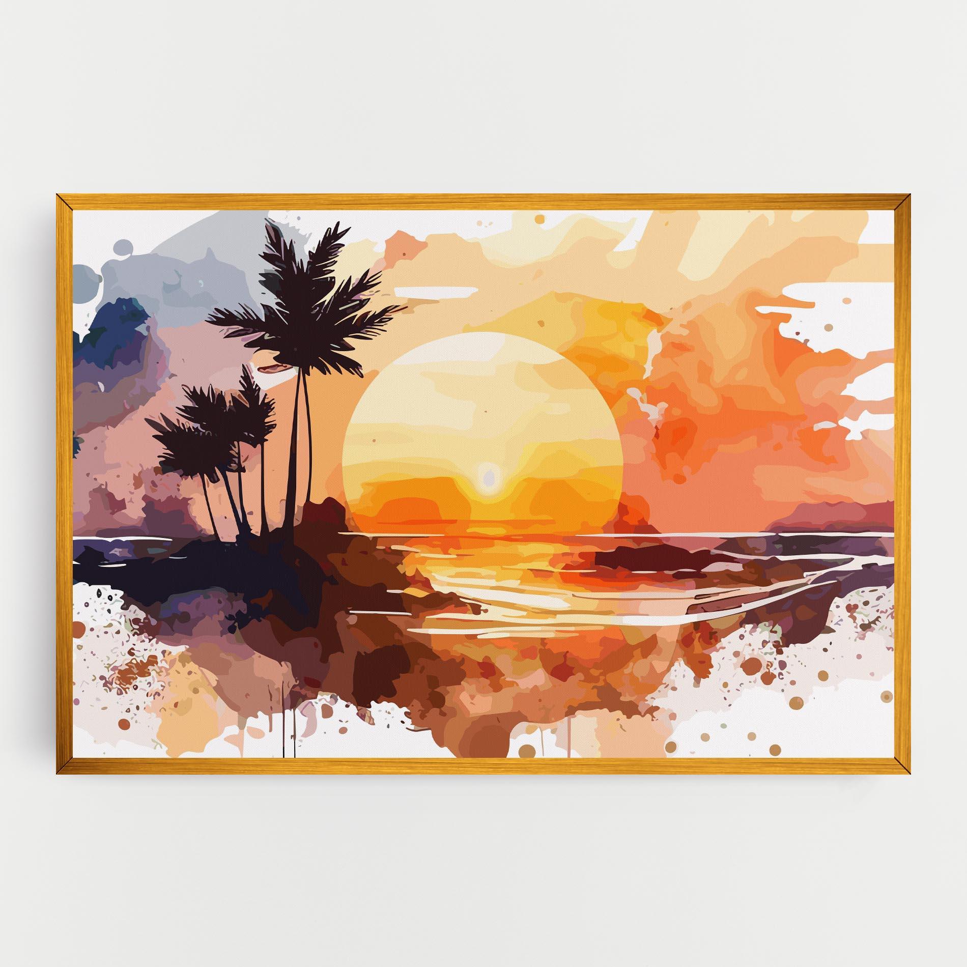Vászonkép Beautiful Sunrise mockup 0