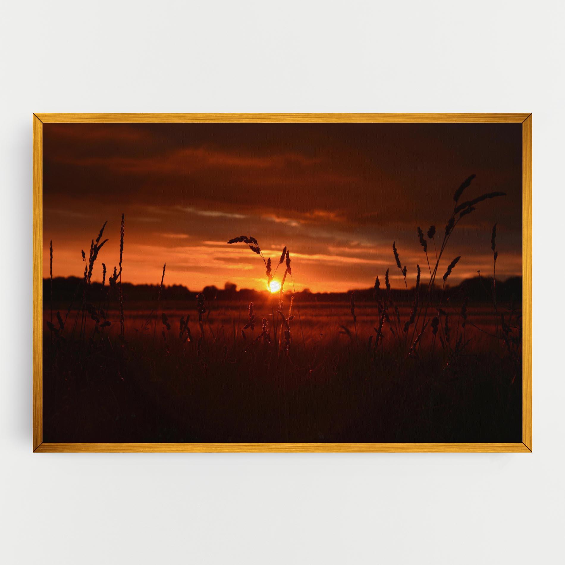 Vászonkép Field Shilouette mockup 0