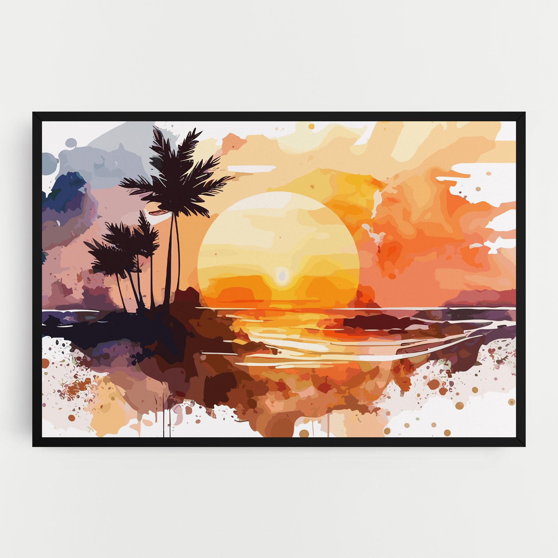 Vászonkép Beautiful Sunrise mockup 0