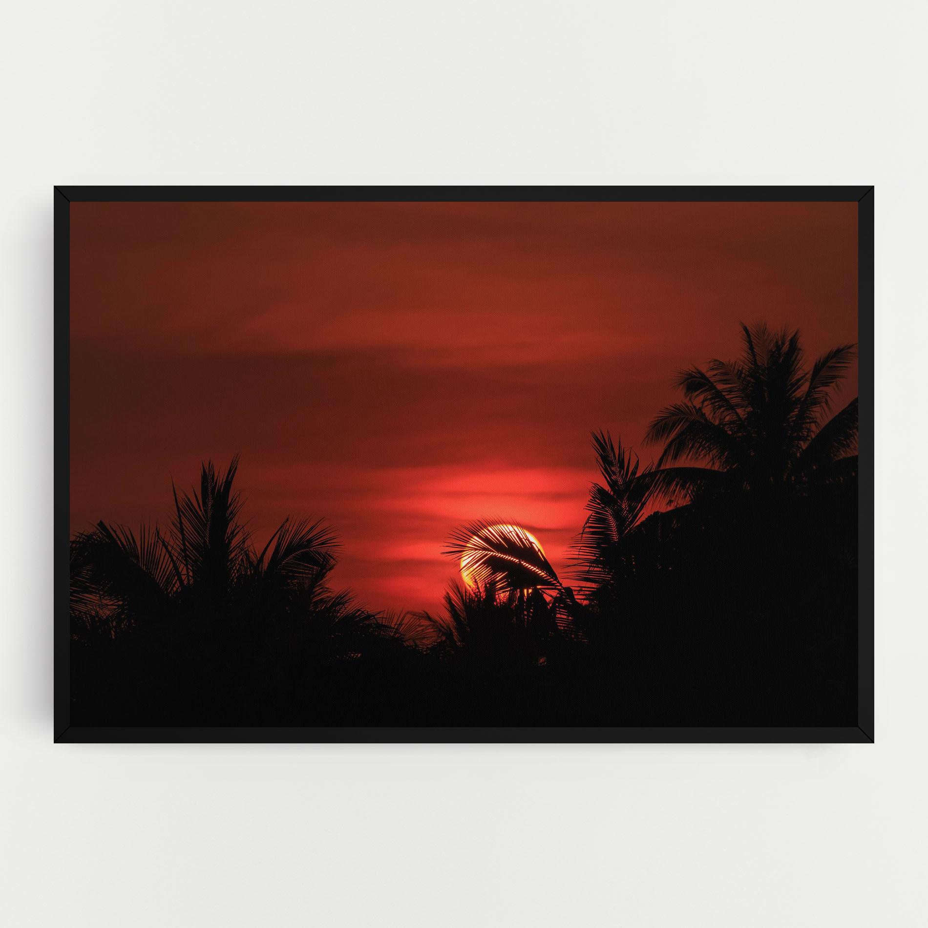Vászonkép Coconuts Tree Sunset mockup 0