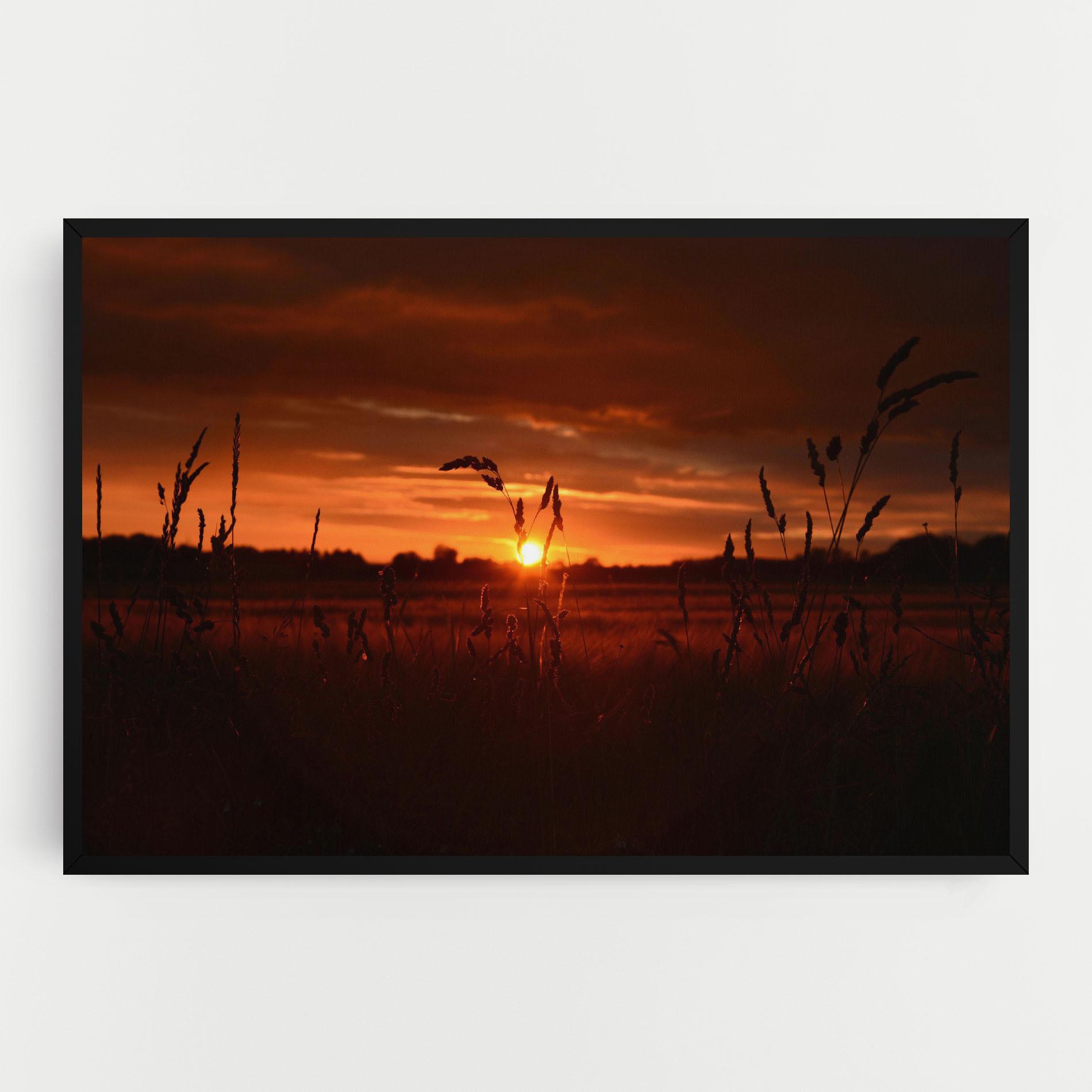 Vászonkép Field Shilouette mockup 0