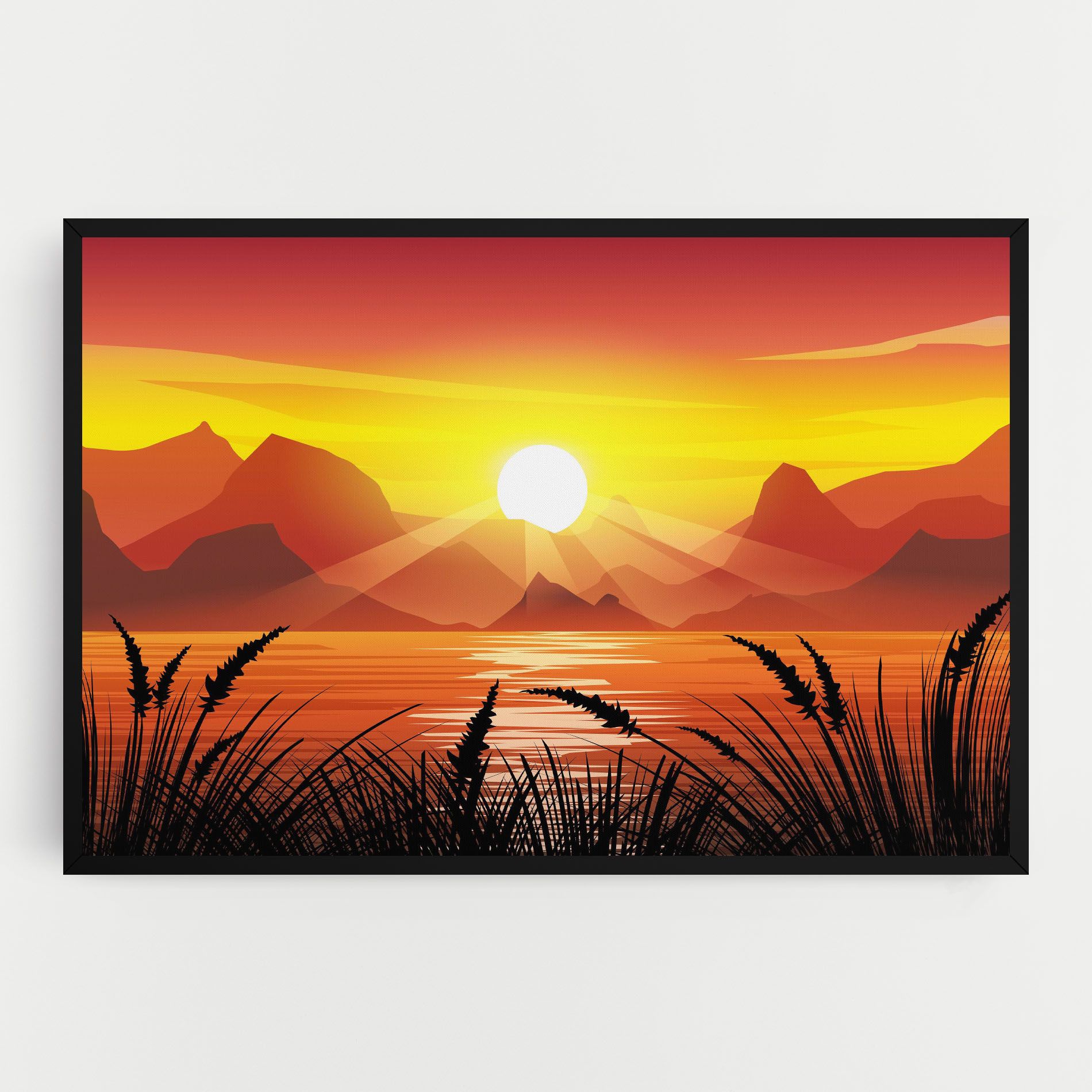Sunrise Grass Art mockup 0
