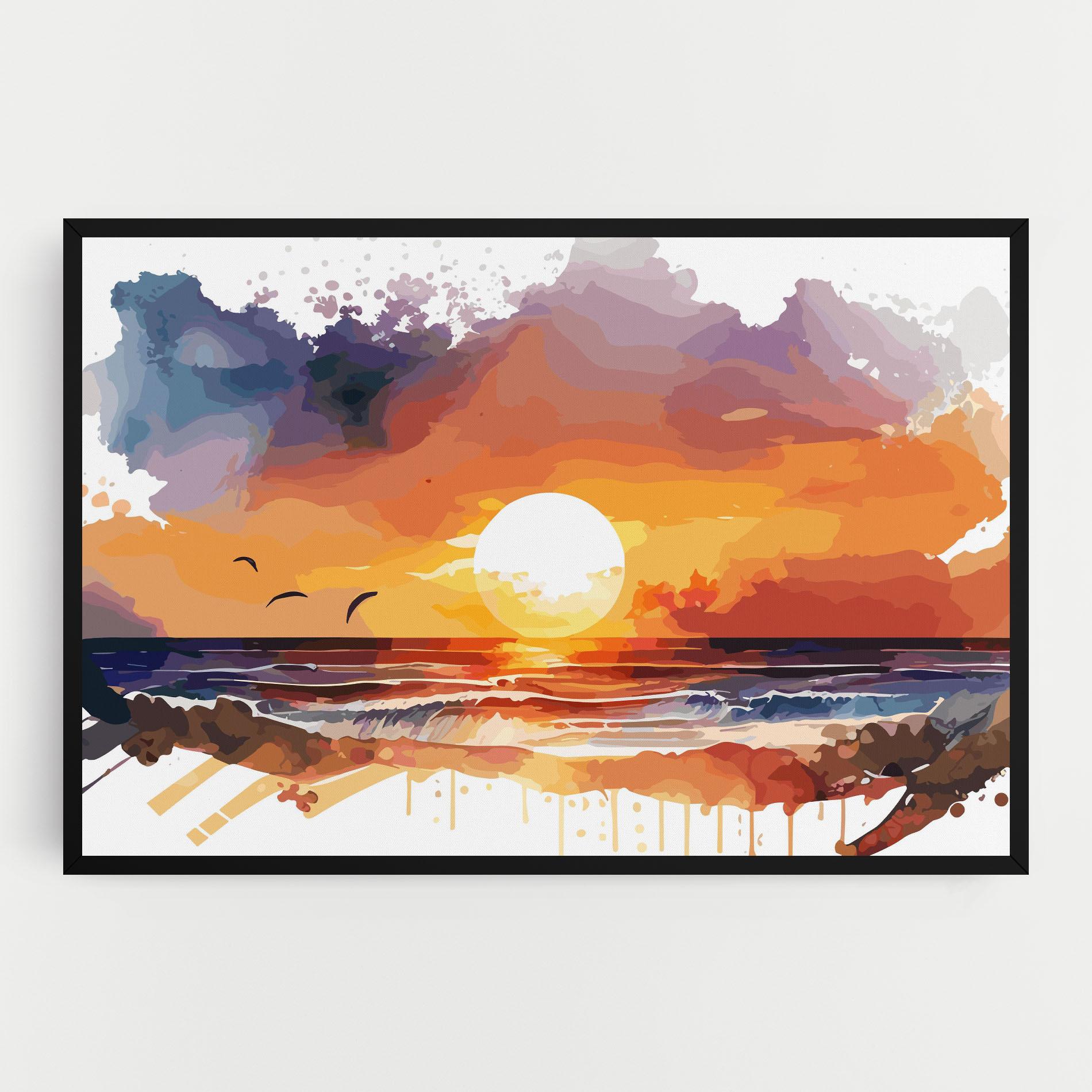 Vászonkép Sunset Art mockup 0