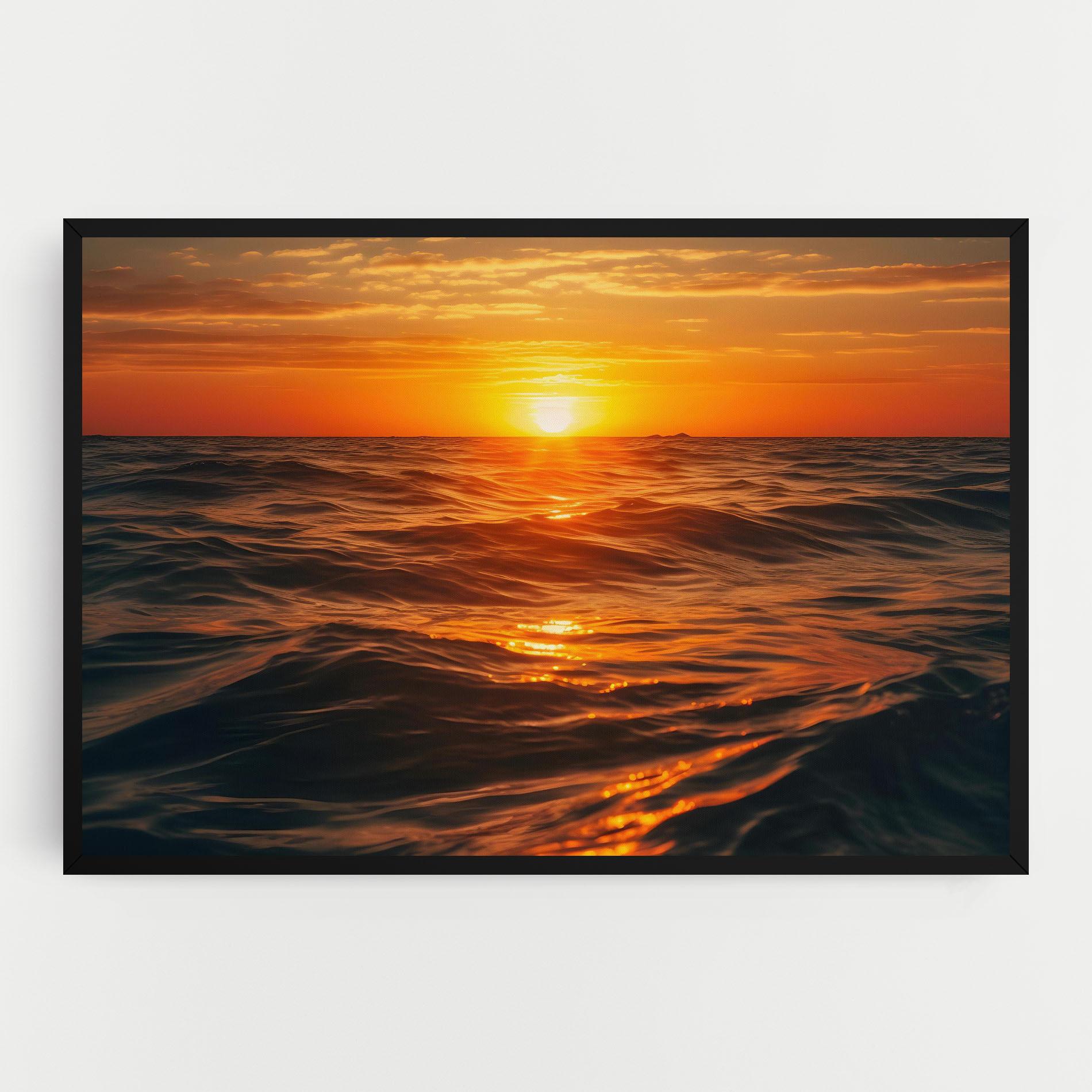 Vászonkép Waves During Sunset mockup 0